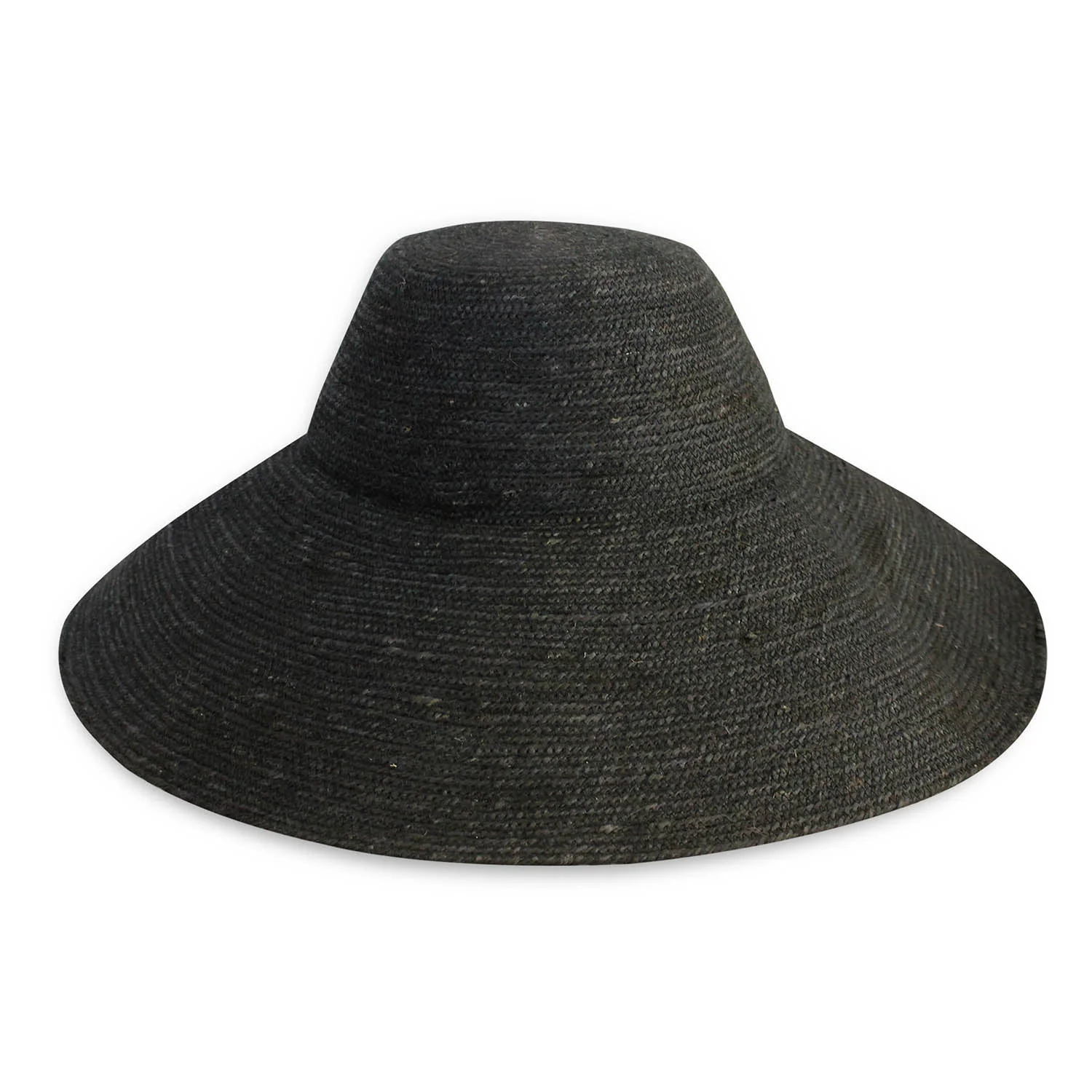 RIRI Jute Handwoven Straw Hat In Black - Image 7