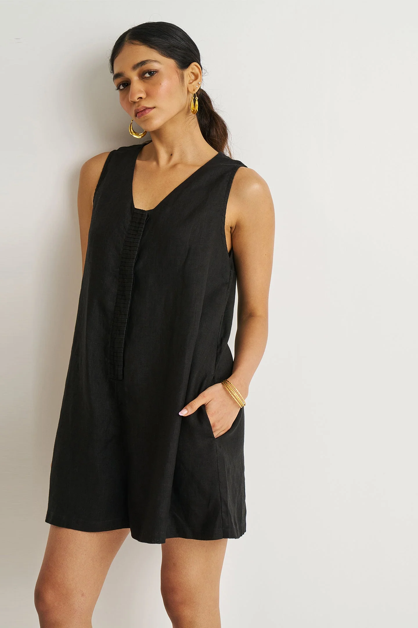 Romp and Play Romper in Black - Image 3
