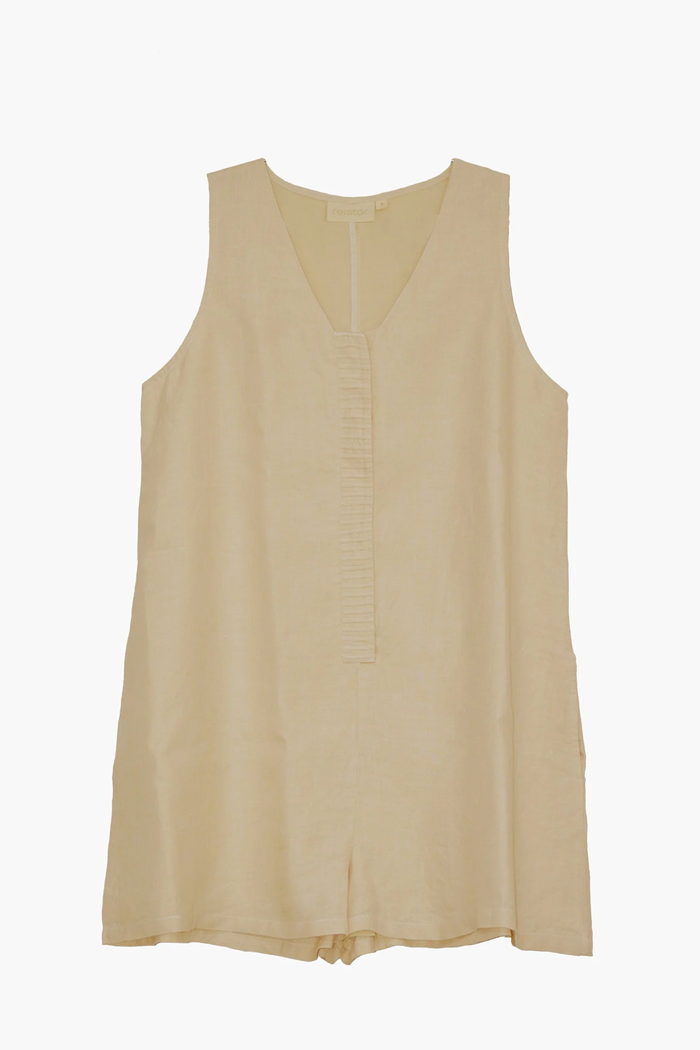Romp and Play Romper In Neutral Beige - Image 8