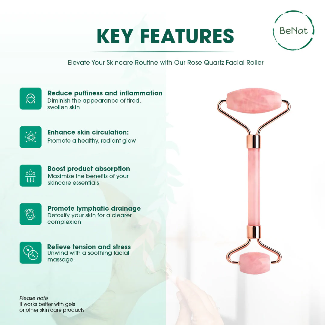Rose Quartz Face Roller - Image 3