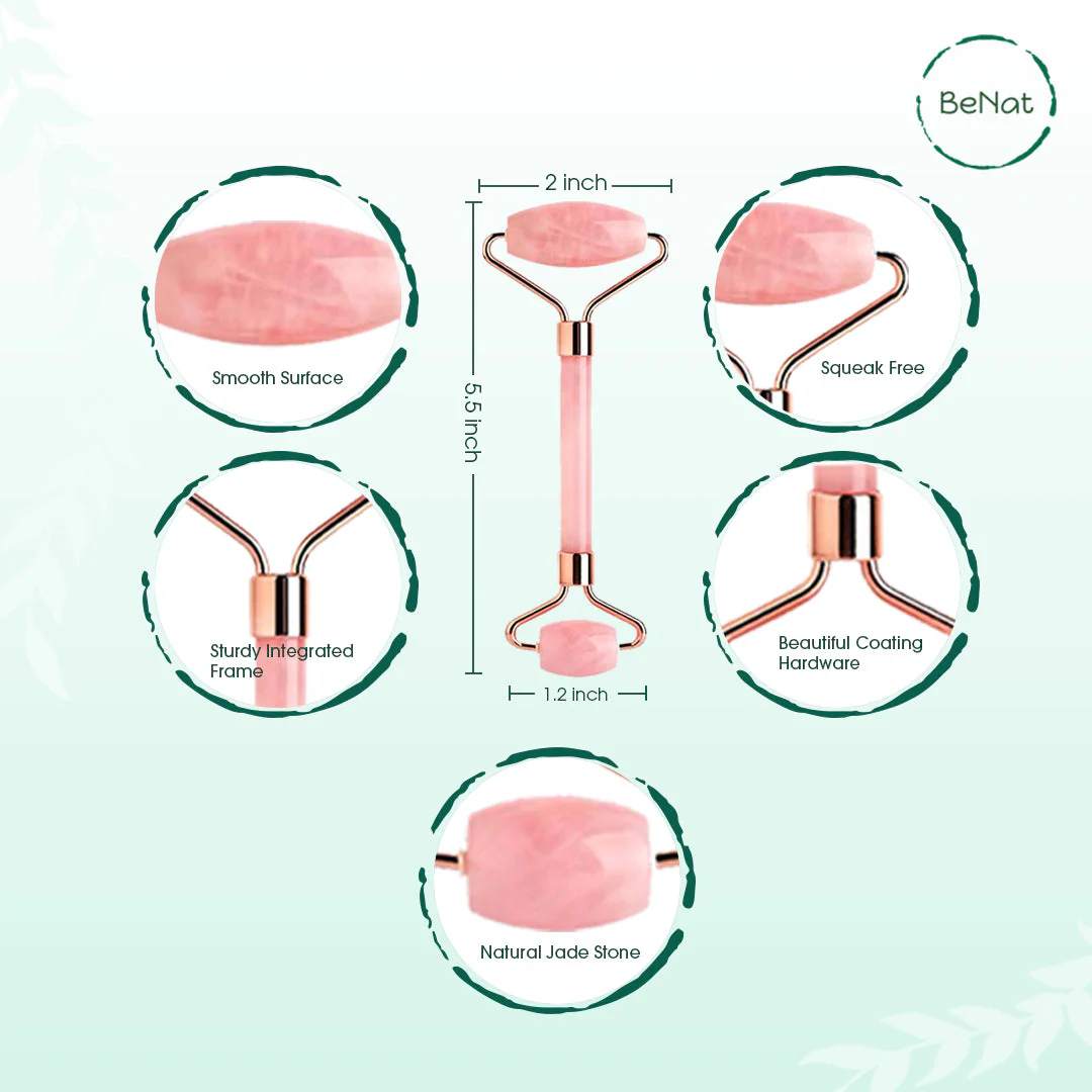Rose Quartz Face Roller - Image 6