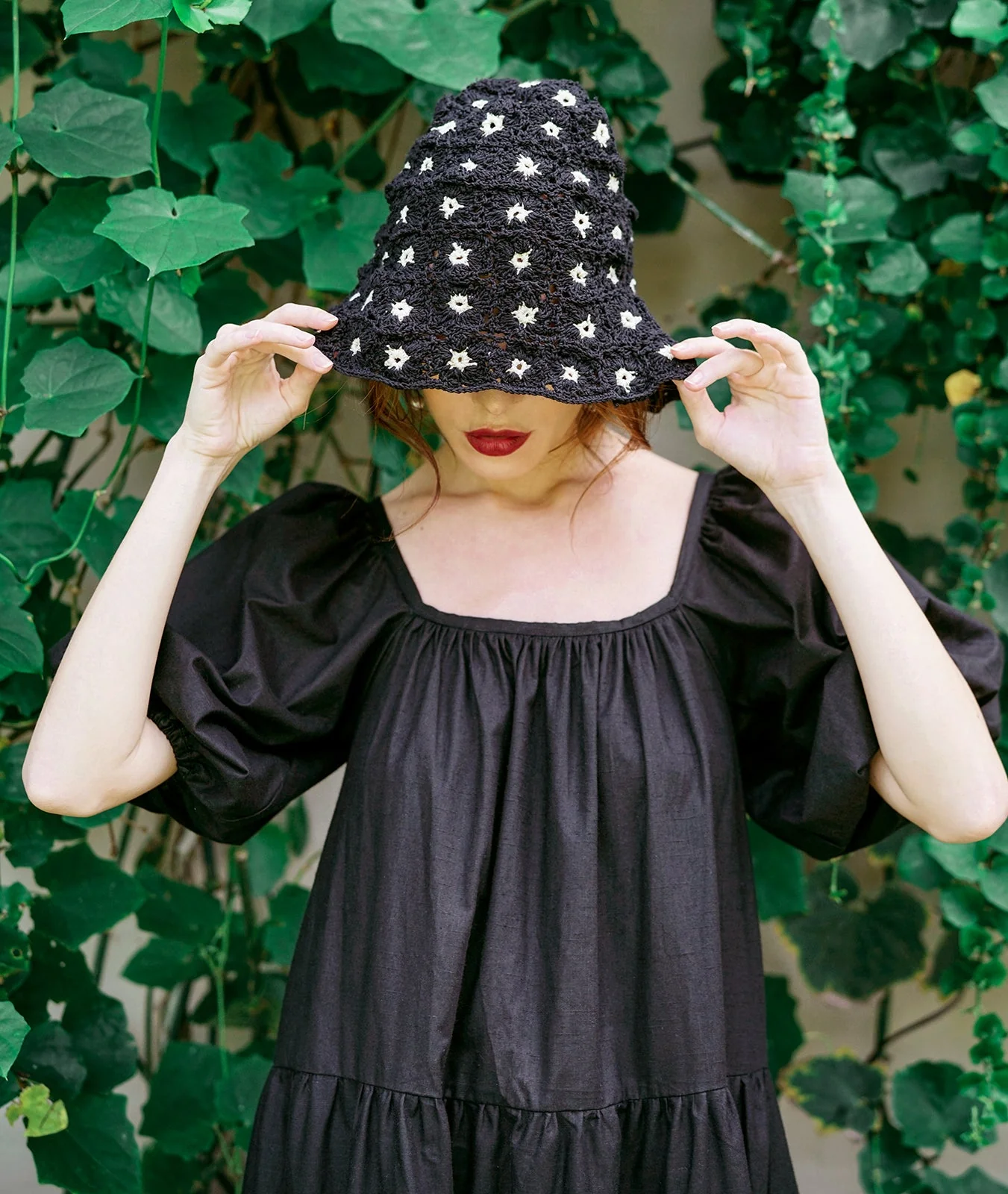ROSEMARY Cotton Prairie Dress, in Black - Image 3