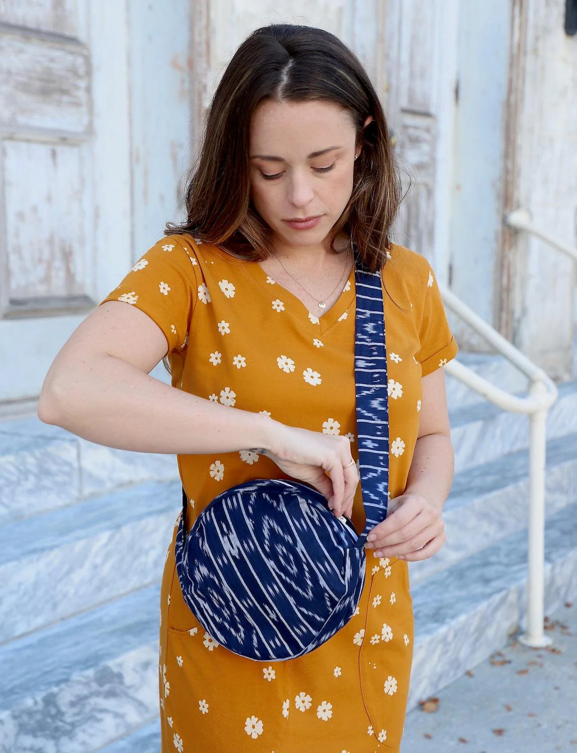 Round Crossbody Bag- Multiple Prints Available - Image 2