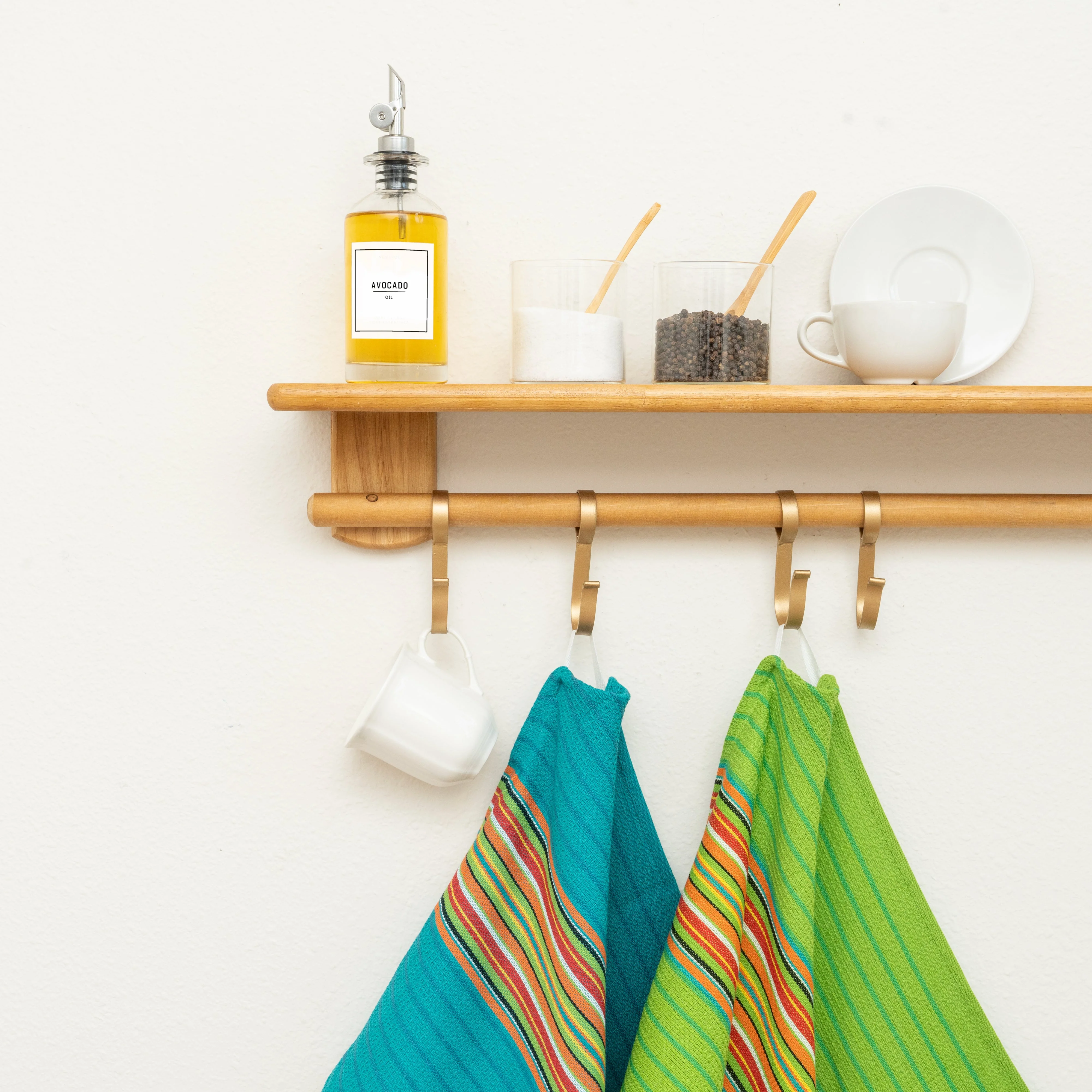 Salsa Stripe Kitchen Towels - Image 4