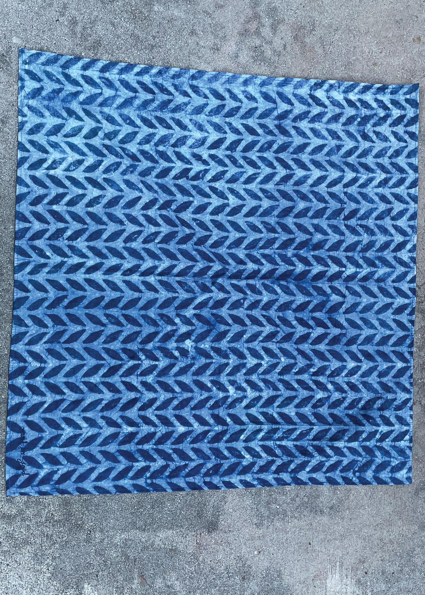 Scarf - Indigo Chevron Square - Image 3