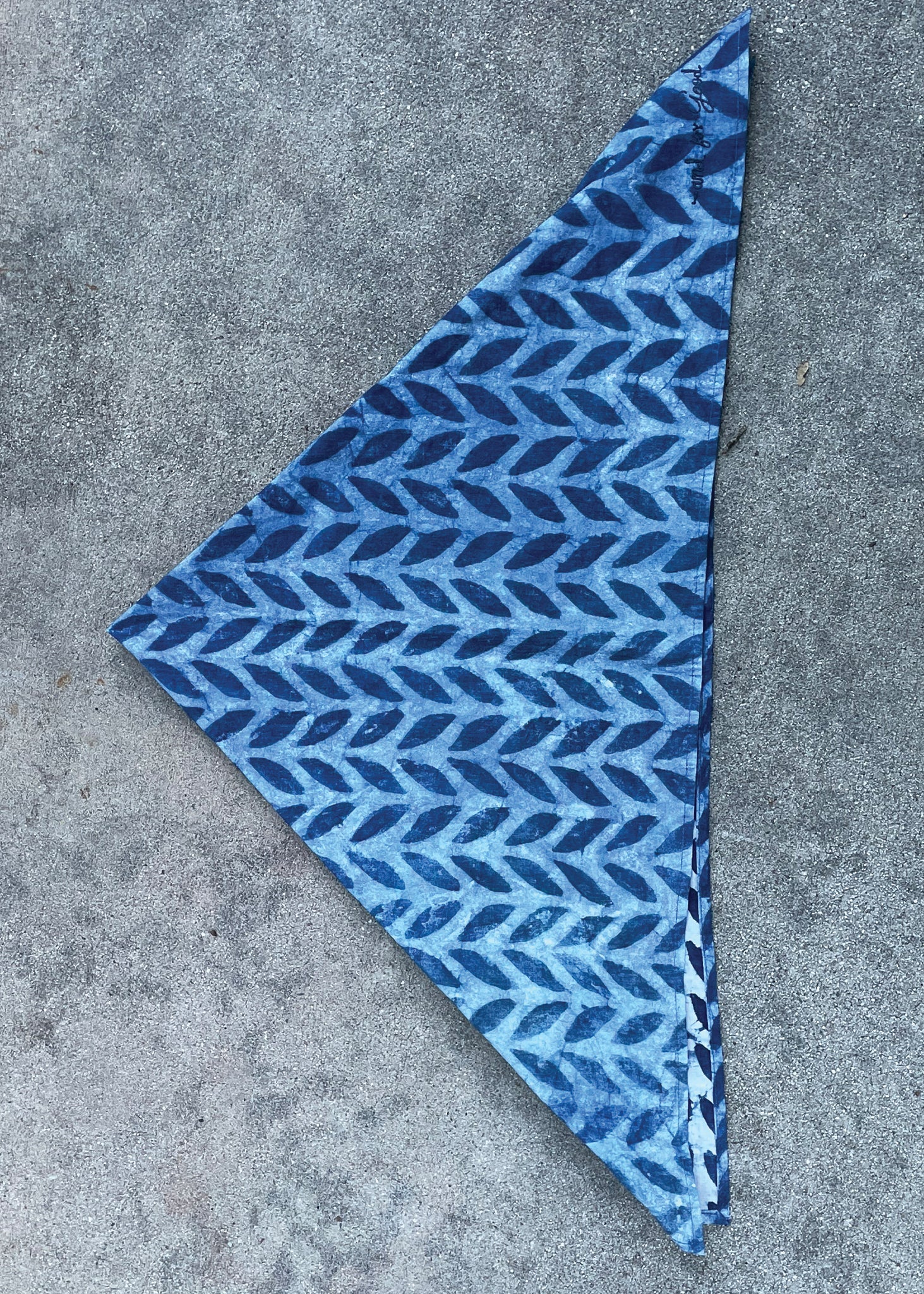 Scarf - Indigo Chevron Square - Image 5