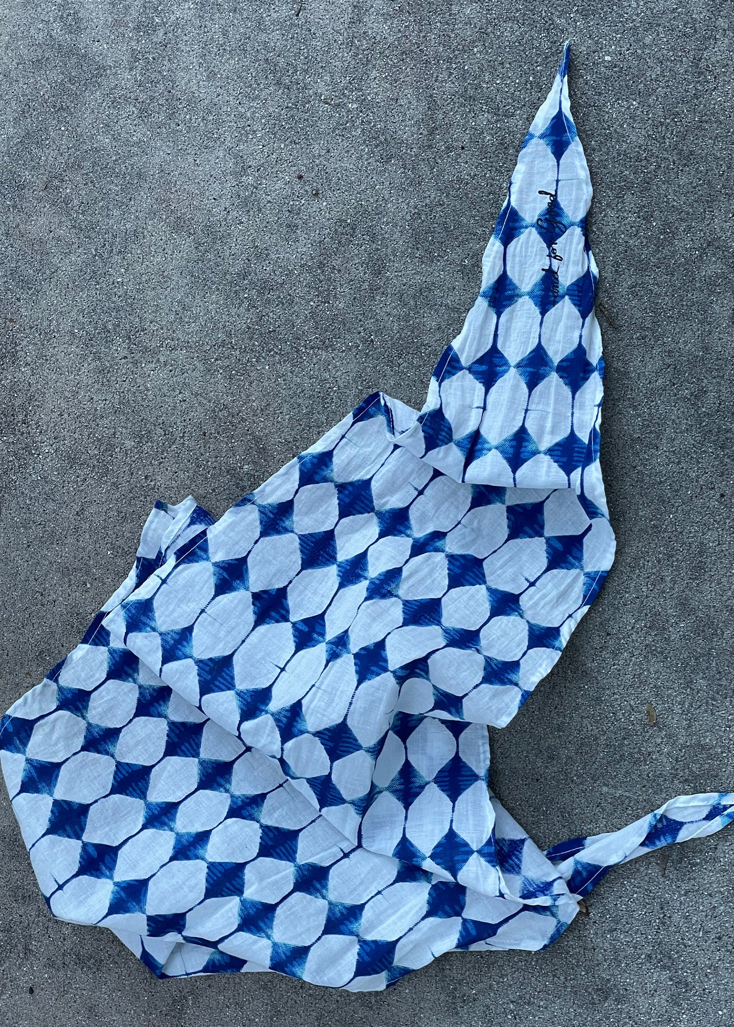Scarf - Shibori Diamonds Skinny - Image 3