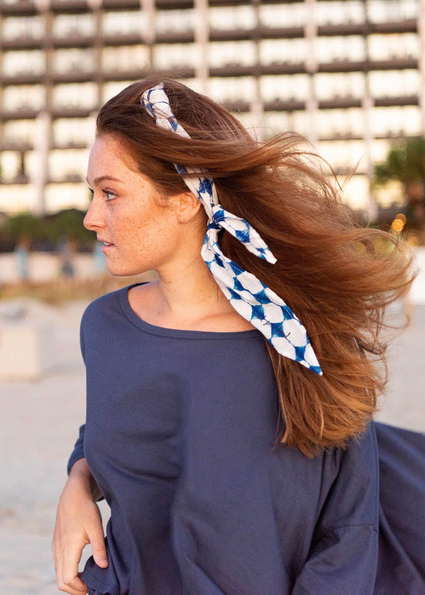 Scarf - Shibori Diamonds Skinny - Image 4
