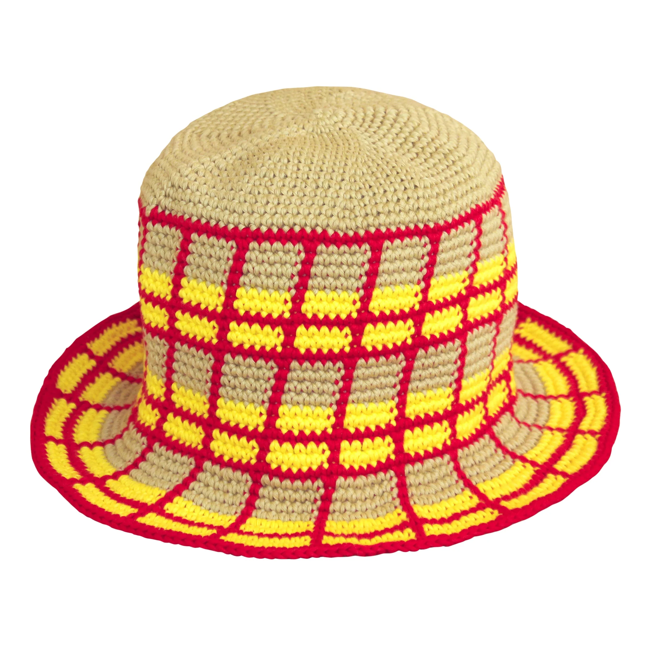 SCHOOLGIRL Plaid Crochet Hat - Image 2