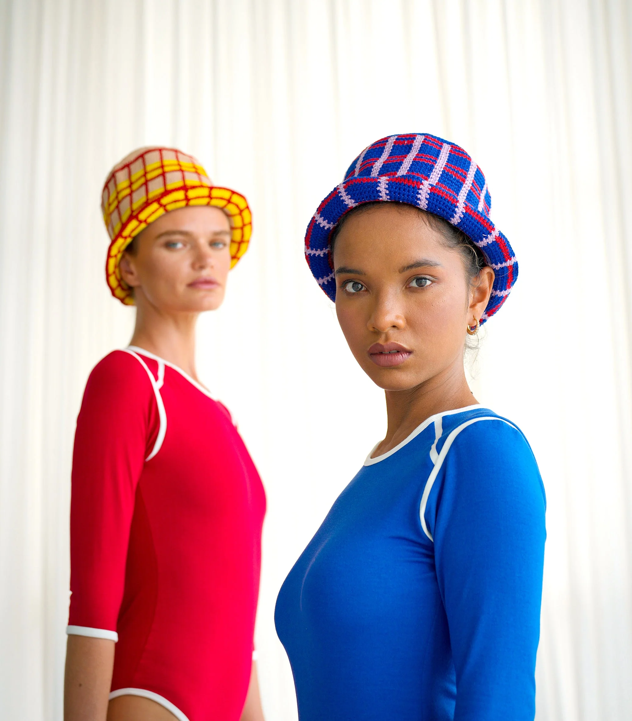 SCHOOLGIRL Plaid Crochet Hat - Image 5