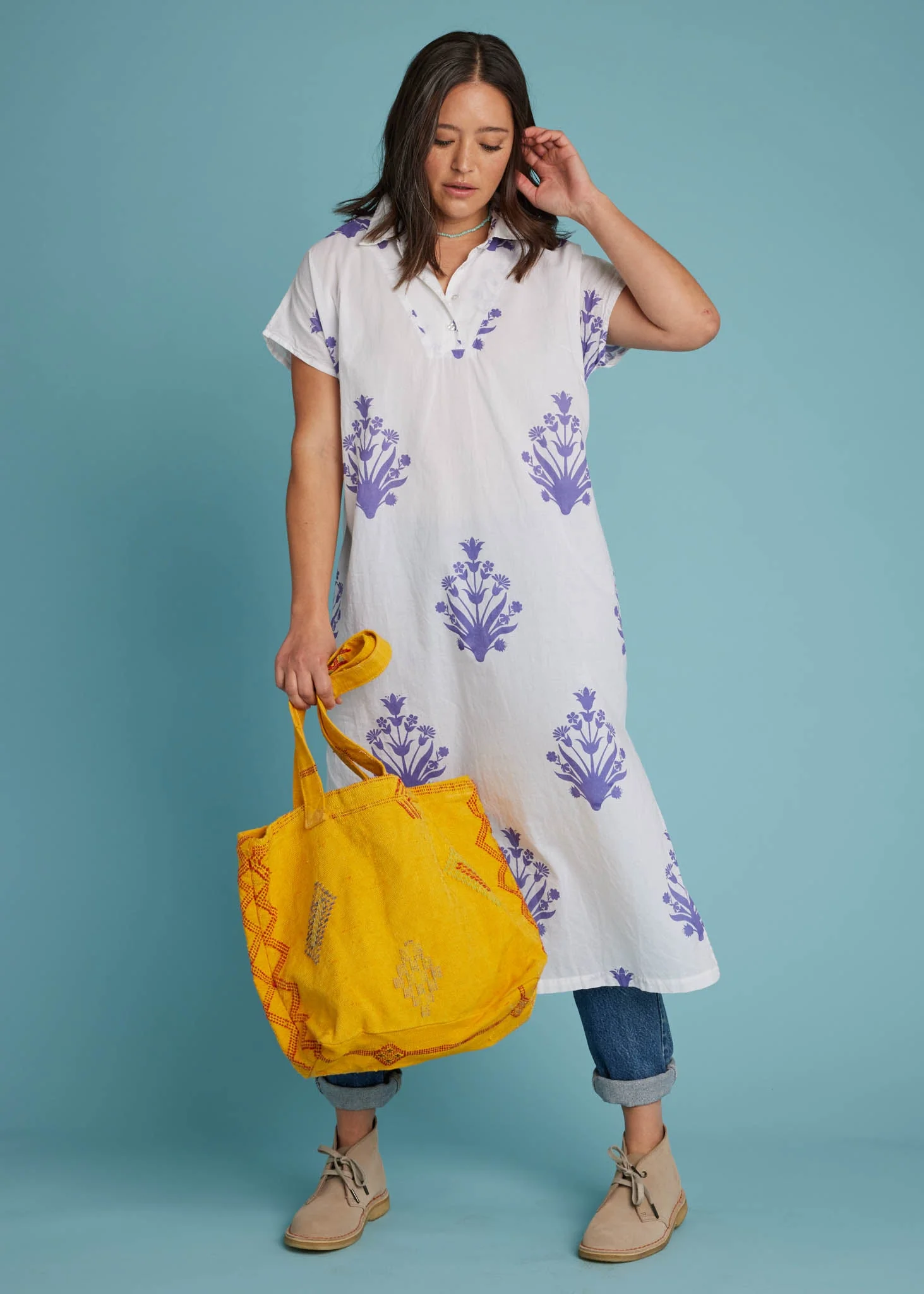 Scout Caftan - Cameo Floral Coastal Purple - Image 2