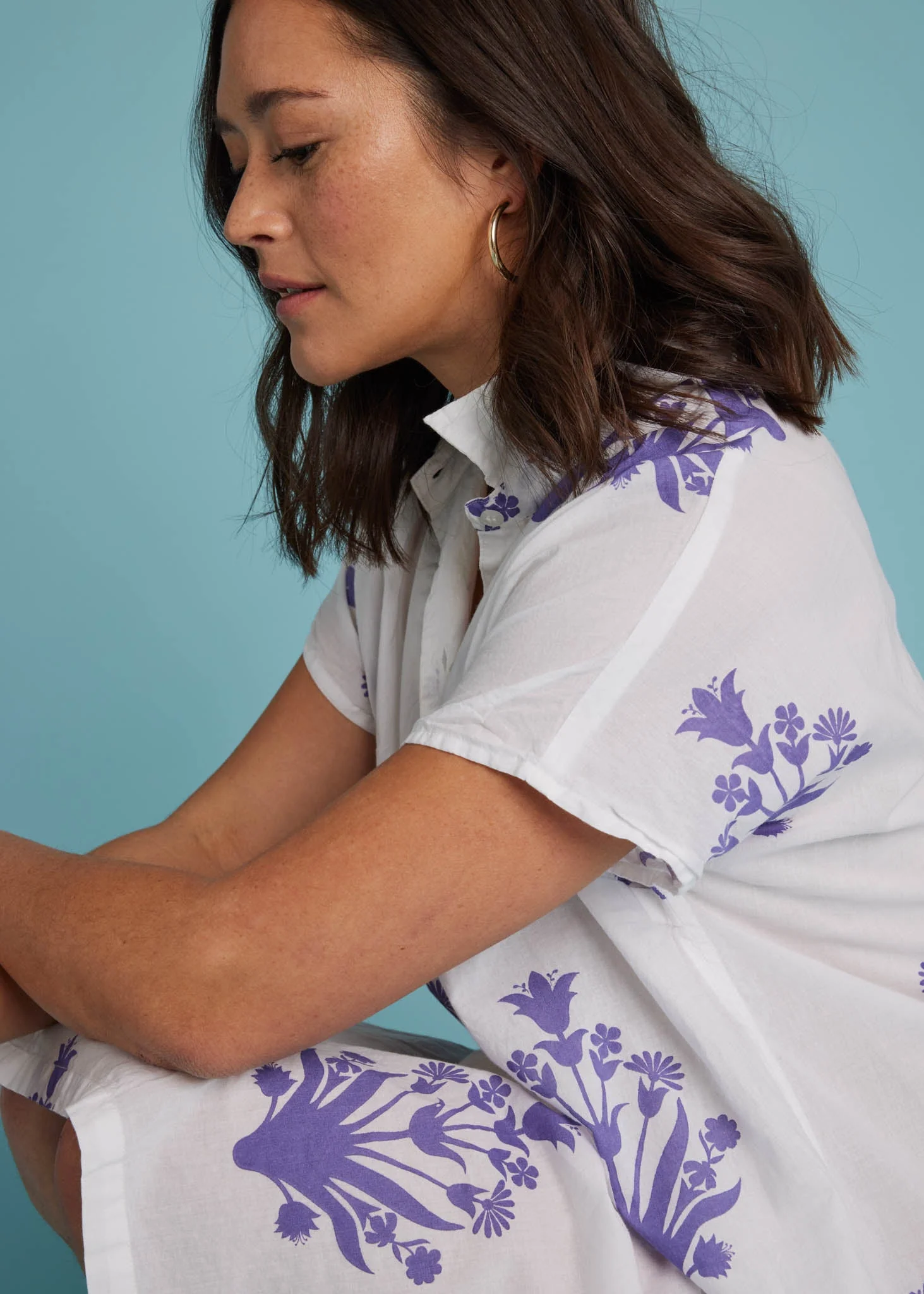 Scout Caftan - Cameo Floral Coastal Purple - Image 3