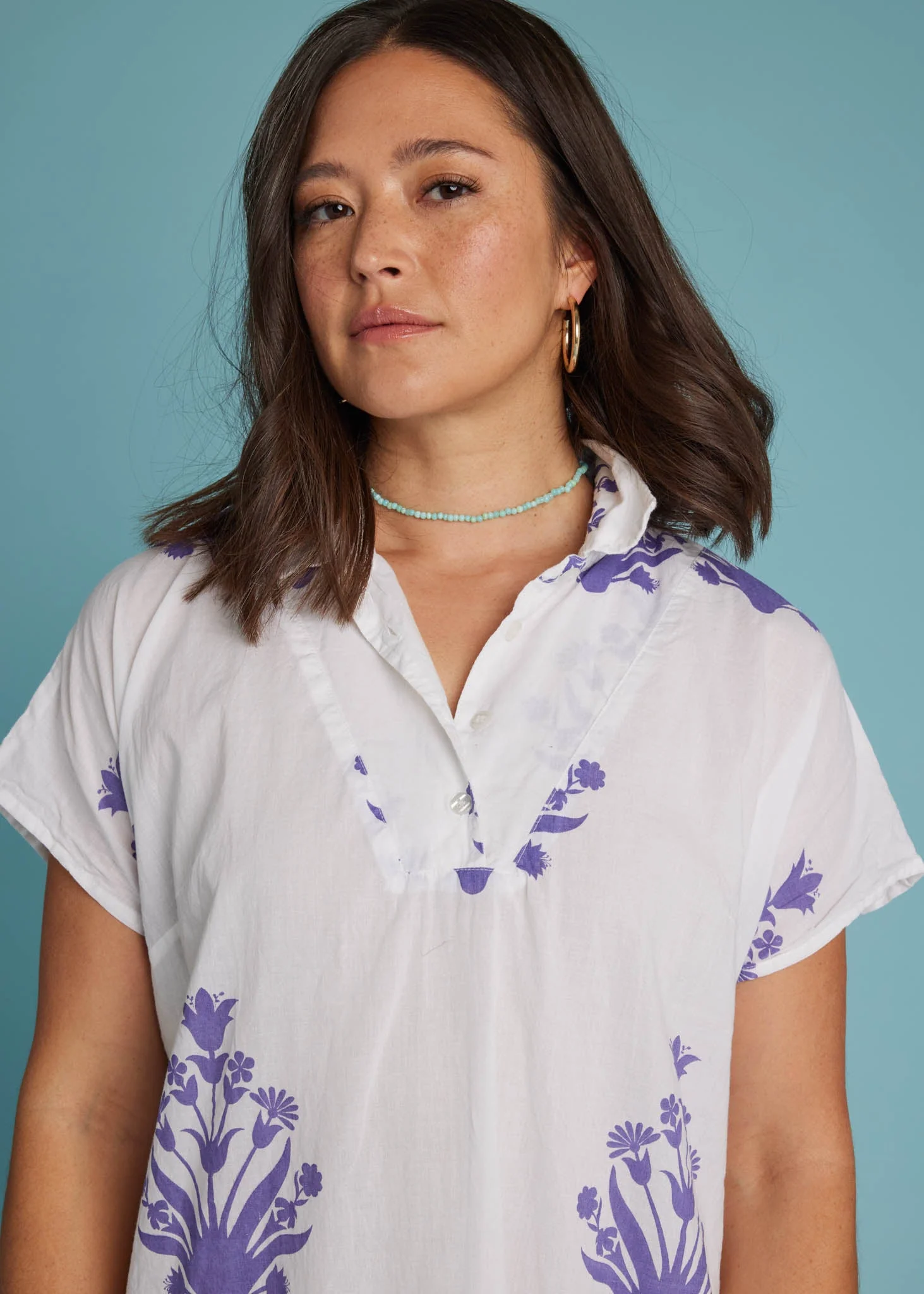 Scout Caftan - Cameo Floral Coastal Purple - Image 4