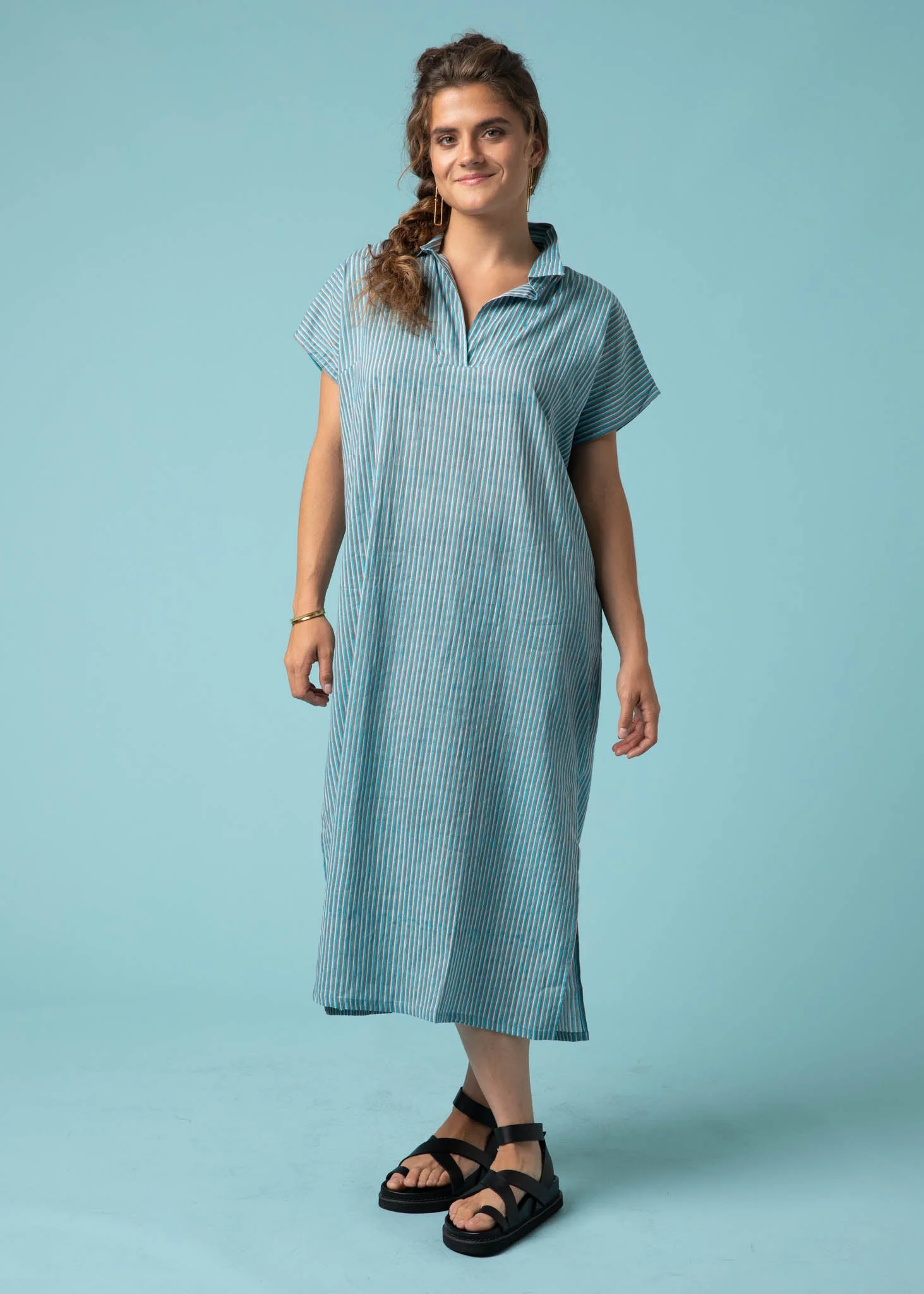 Scout Caftan - Sky Multi Double Stripe - Image 2