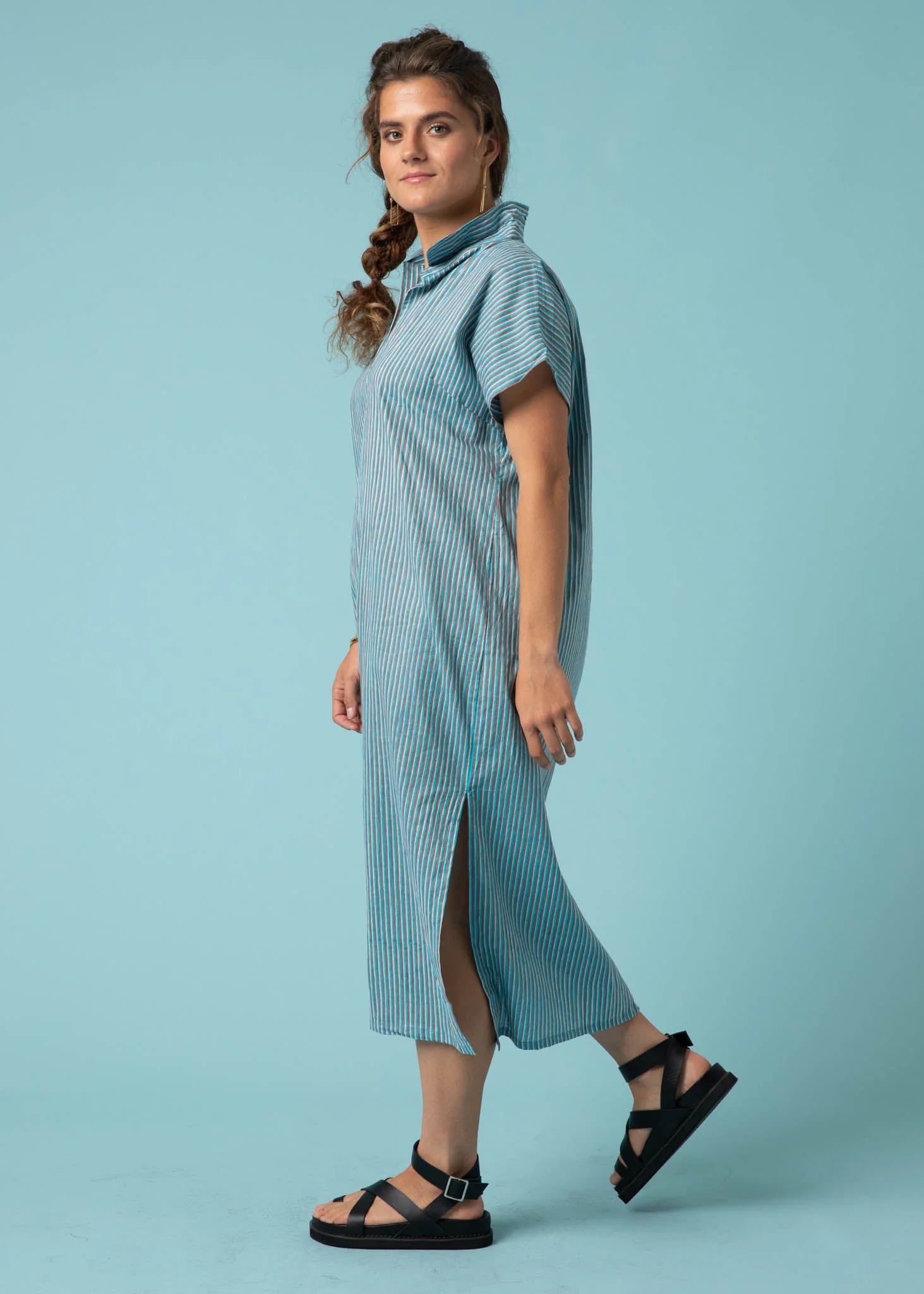 Scout Caftan - Sky Multi Double Stripe - Image 4