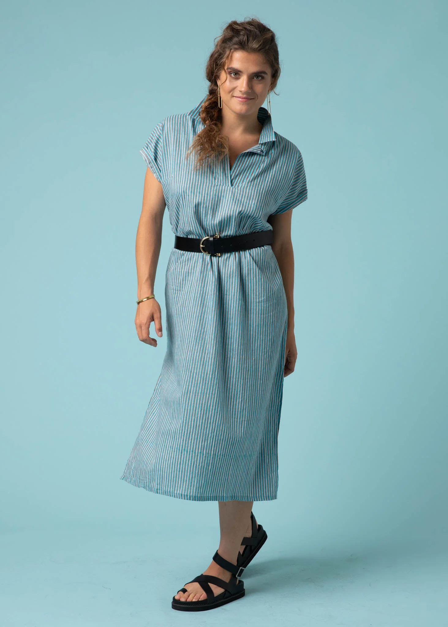 Scout Caftan - Sky Multi Double Stripe - Image 7