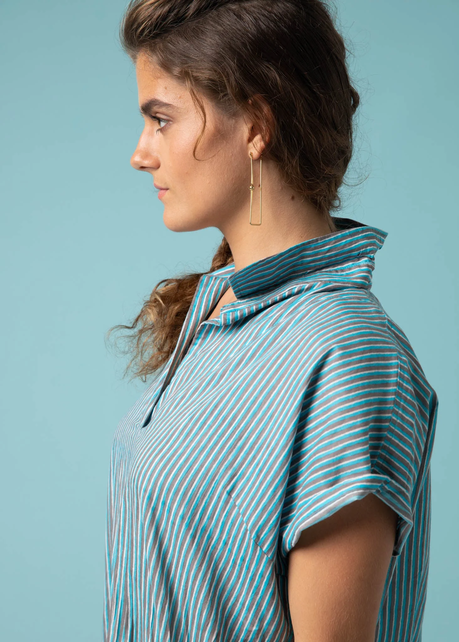 Scout Caftan - Sky Multi Double Stripe - Image 9