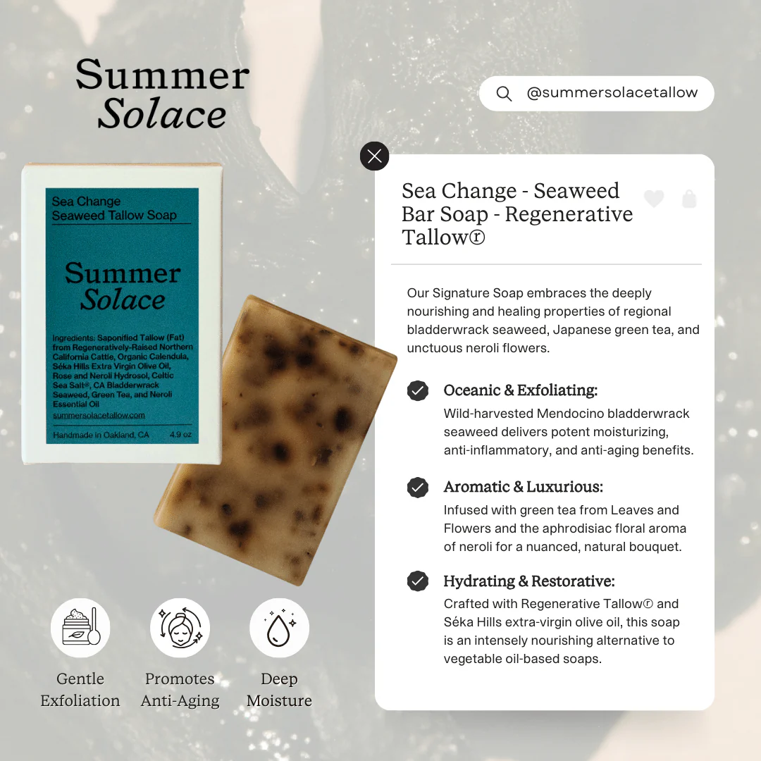 Sea Change Seaweed Bar – Neroli & Bladderwrack for Mineral-Rich Cleansing - Image 10