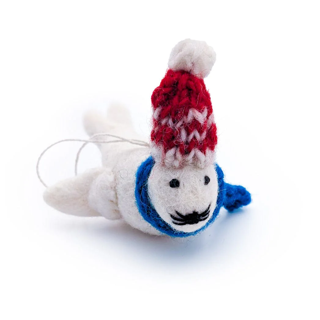 Seal and Walrus Eco Ornaments - Set of 2 - Image 3
