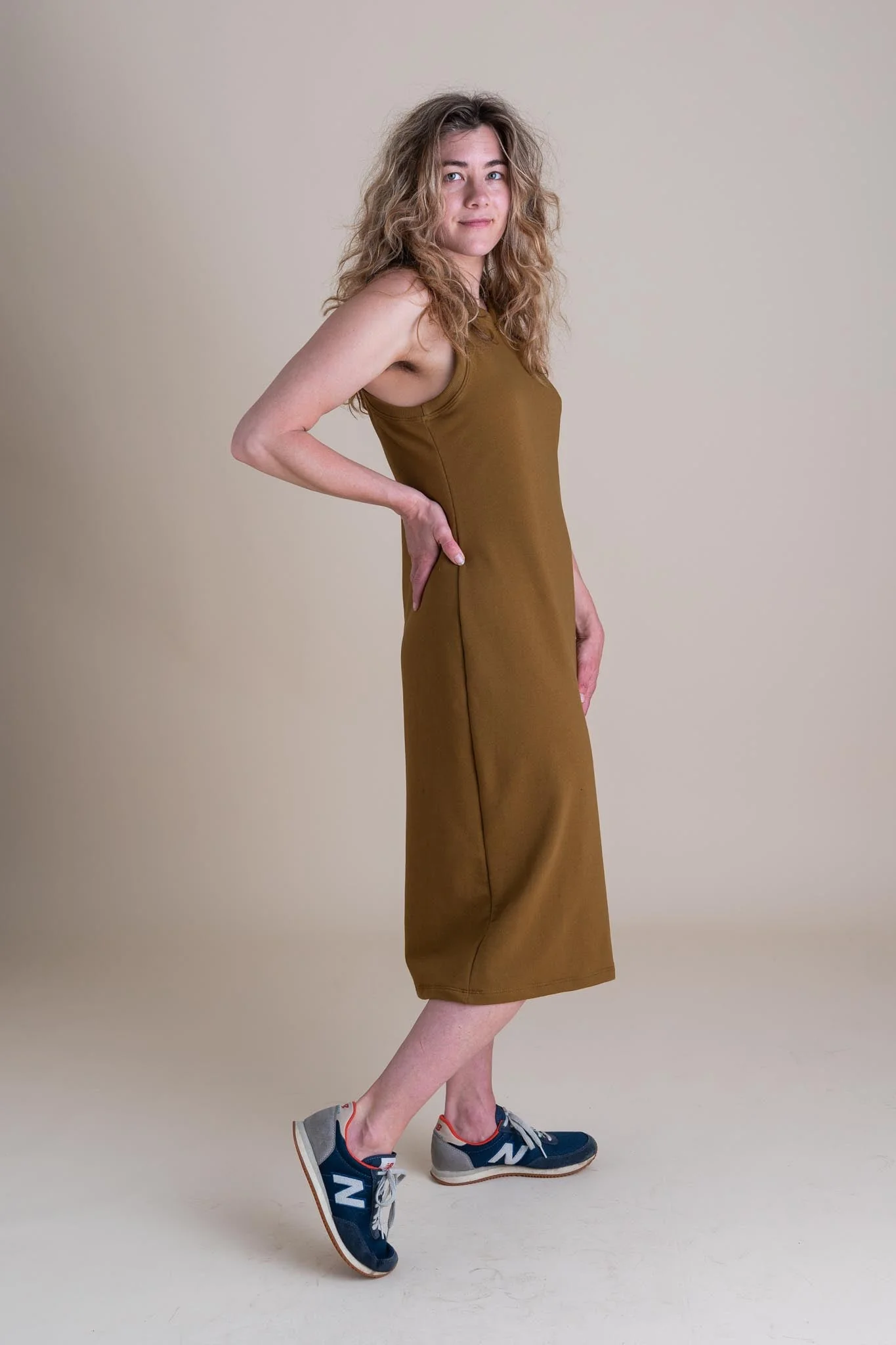Serena Dress in Almond - Image 3