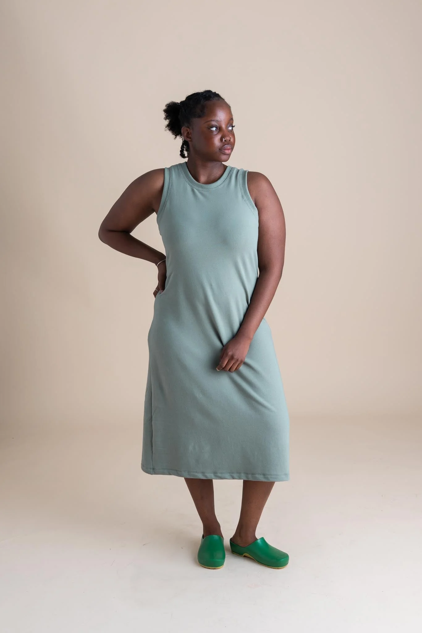 Serena Dress in Pistachio - Image 2