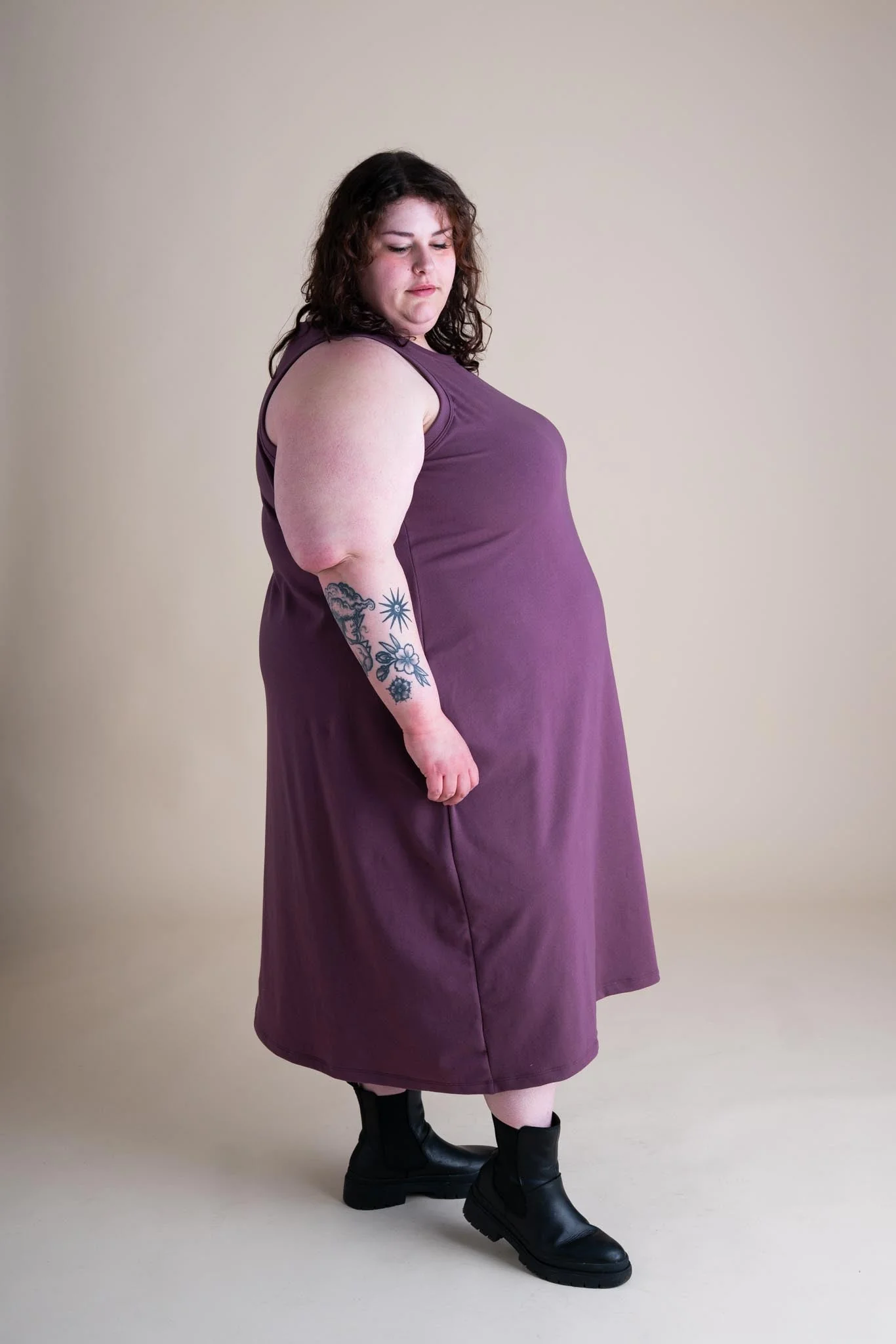 Serena Dress in Plum - Image 3