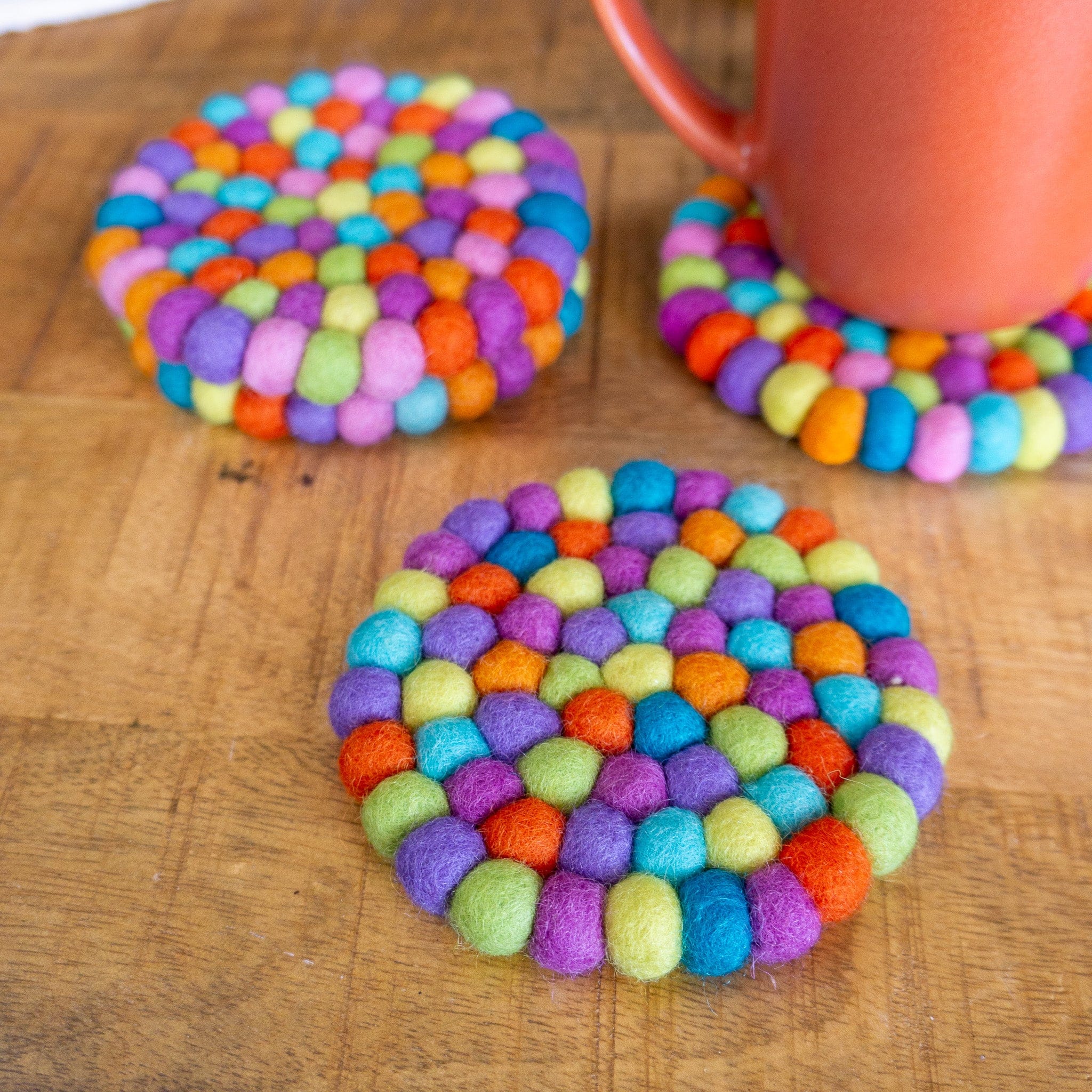 Shiny Happy Eco Coasters - Rainbow - Image 2