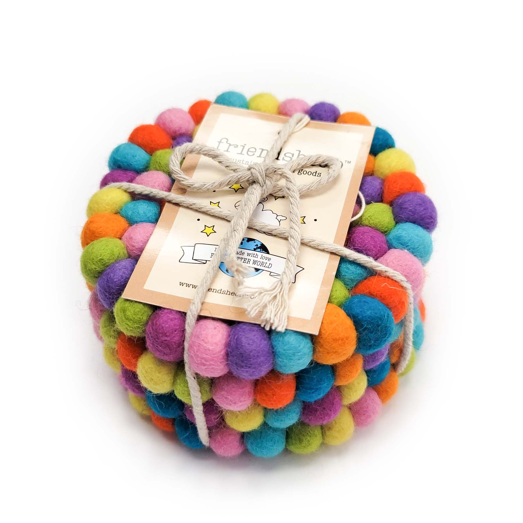 Shiny Happy Eco Coasters - Rainbow - Image 3