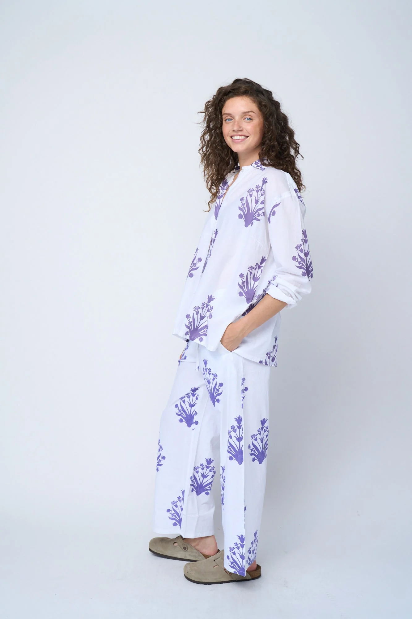 Shore Pant - Cameo Floral Coastal Purple - Image 10