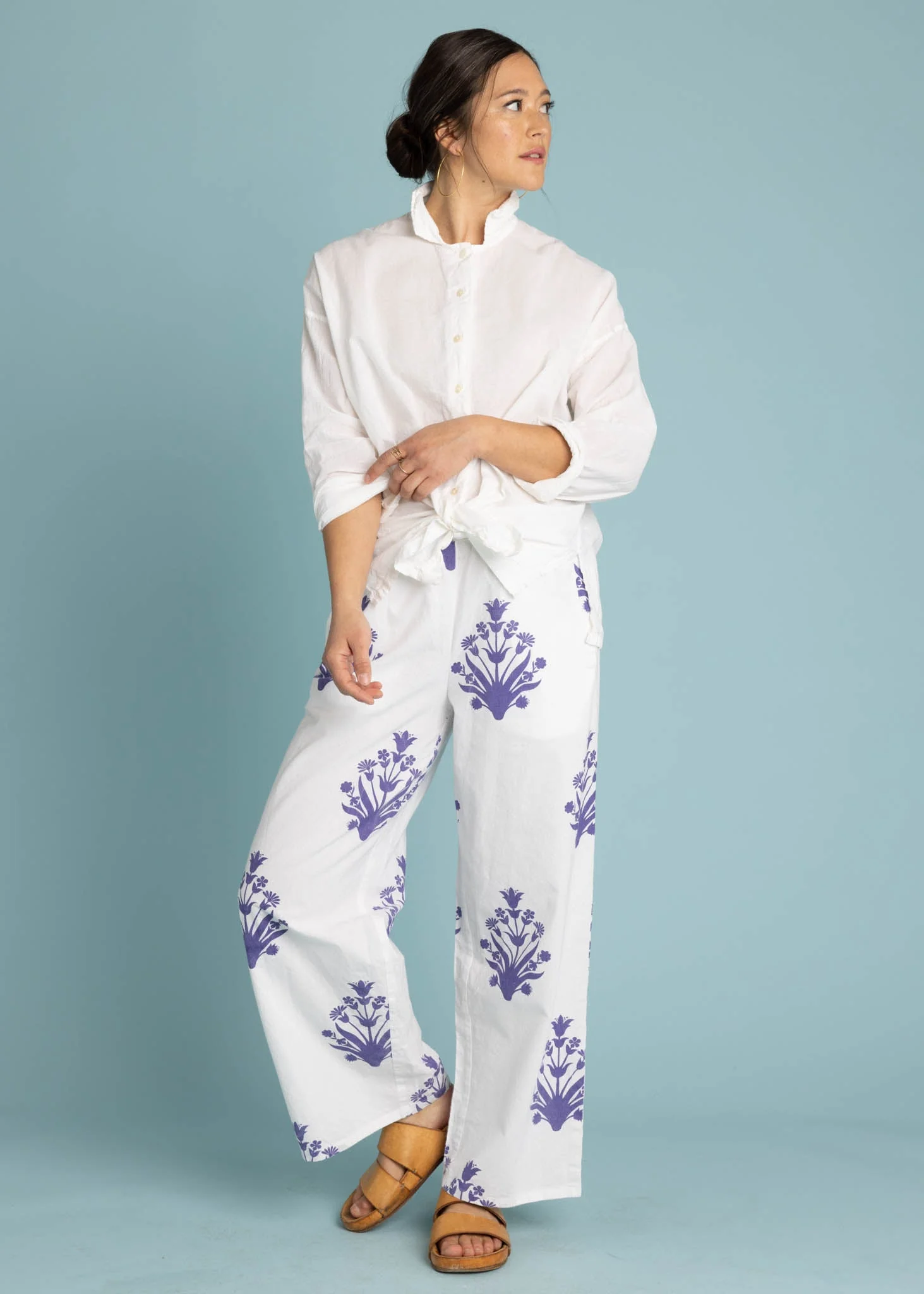 Shore Pant - Cameo Floral Coastal Purple - Image 11