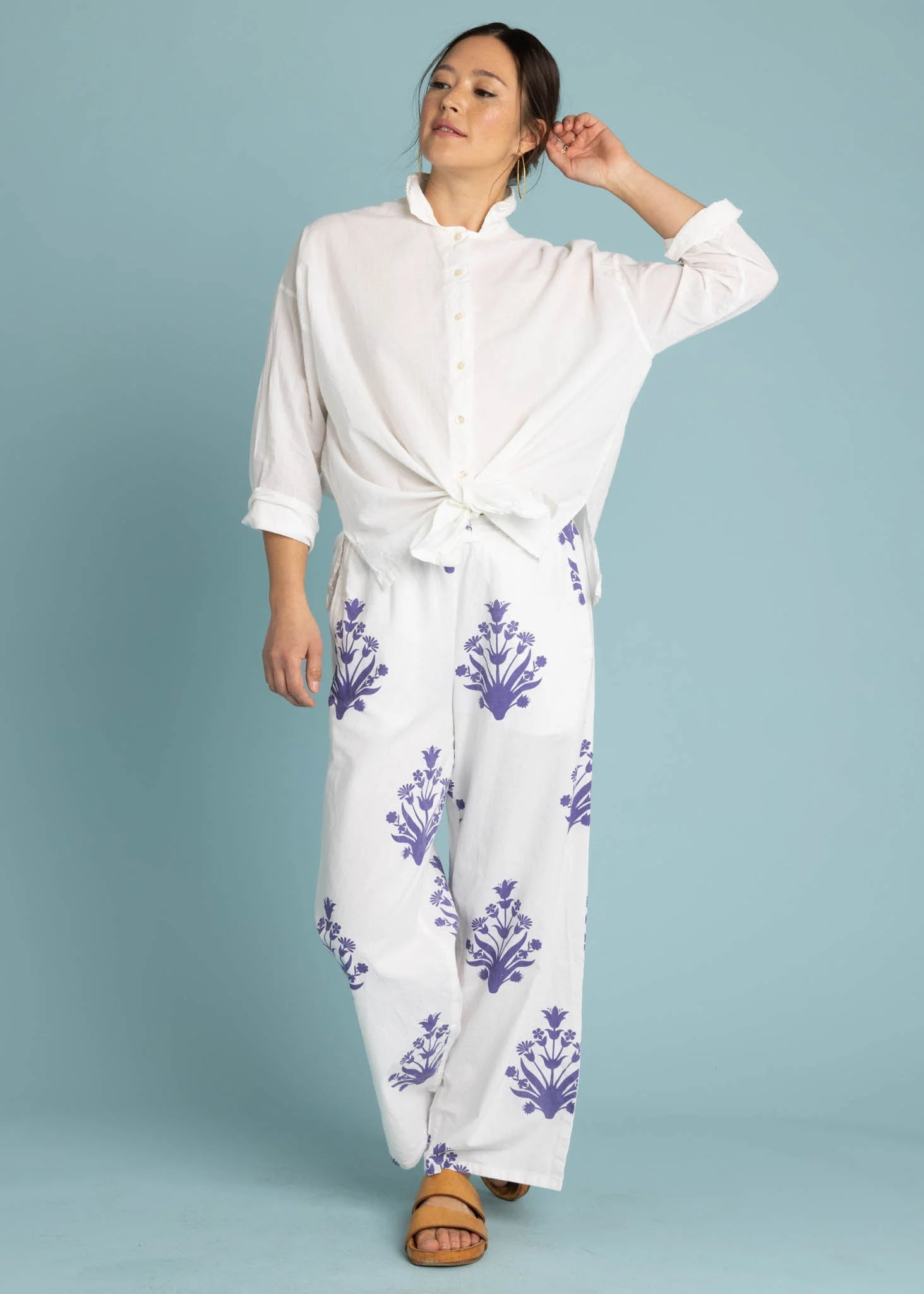 Shore Pant - Cameo Floral Coastal Purple - Image 12