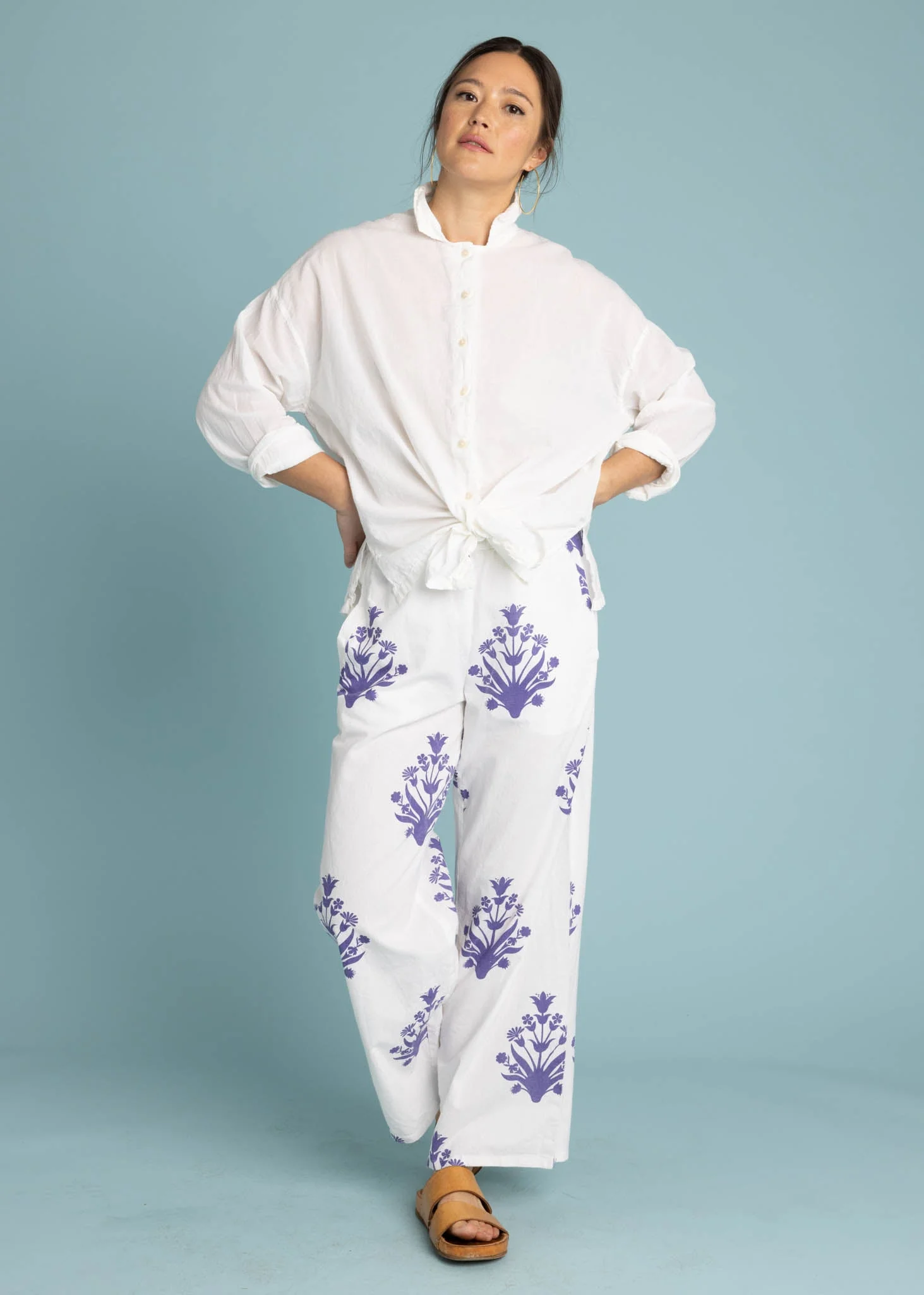 Shore Pant - Cameo Floral Coastal Purple - Image 15