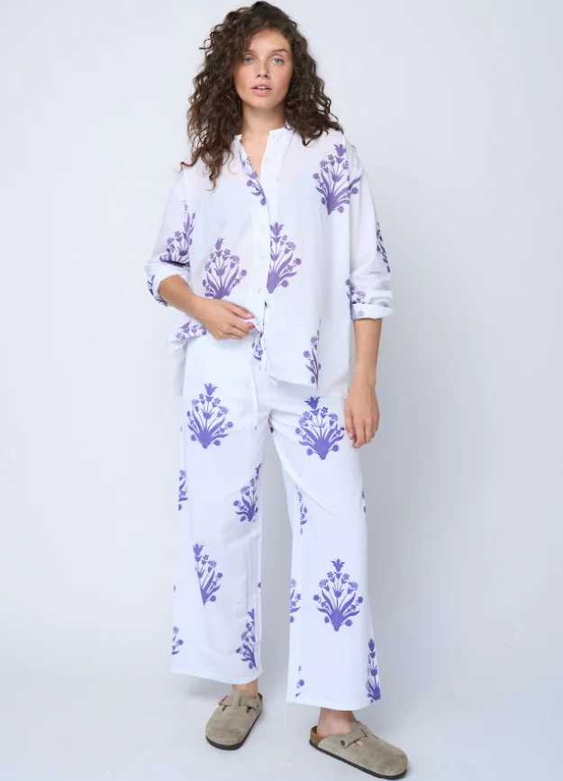 Shore Pant - Cameo Floral Coastal Purple - Image 5