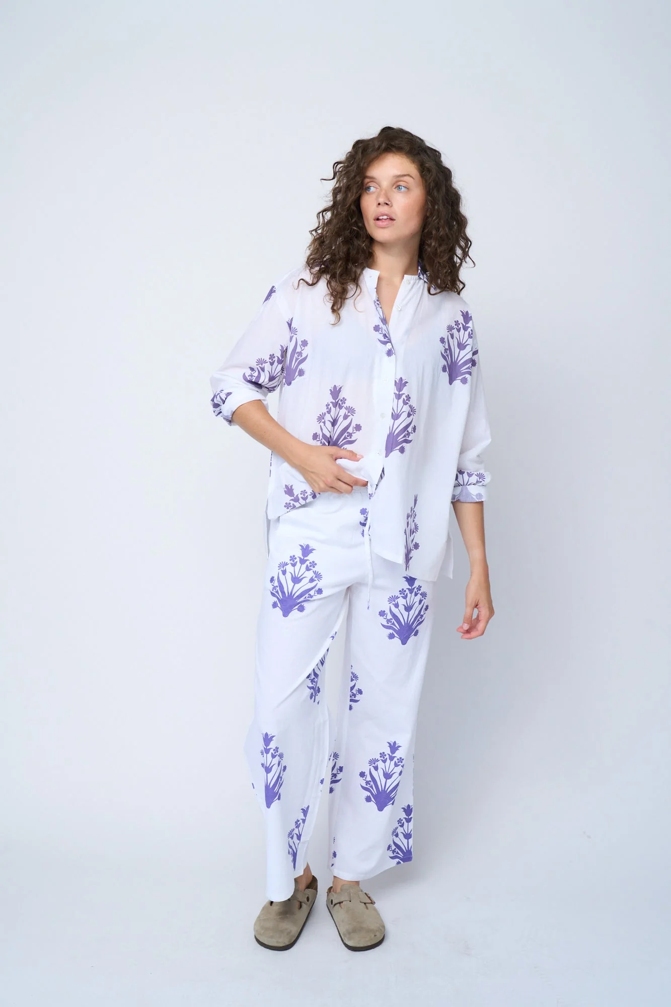 Shore Pant - Cameo Floral Coastal Purple - Image 8