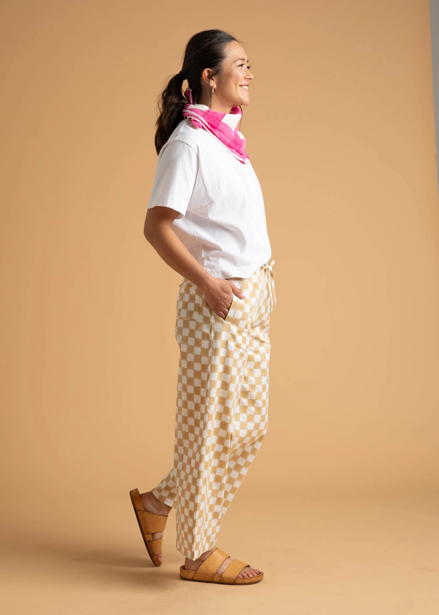 Shore Pant - Checkerboard Natural - Image 6