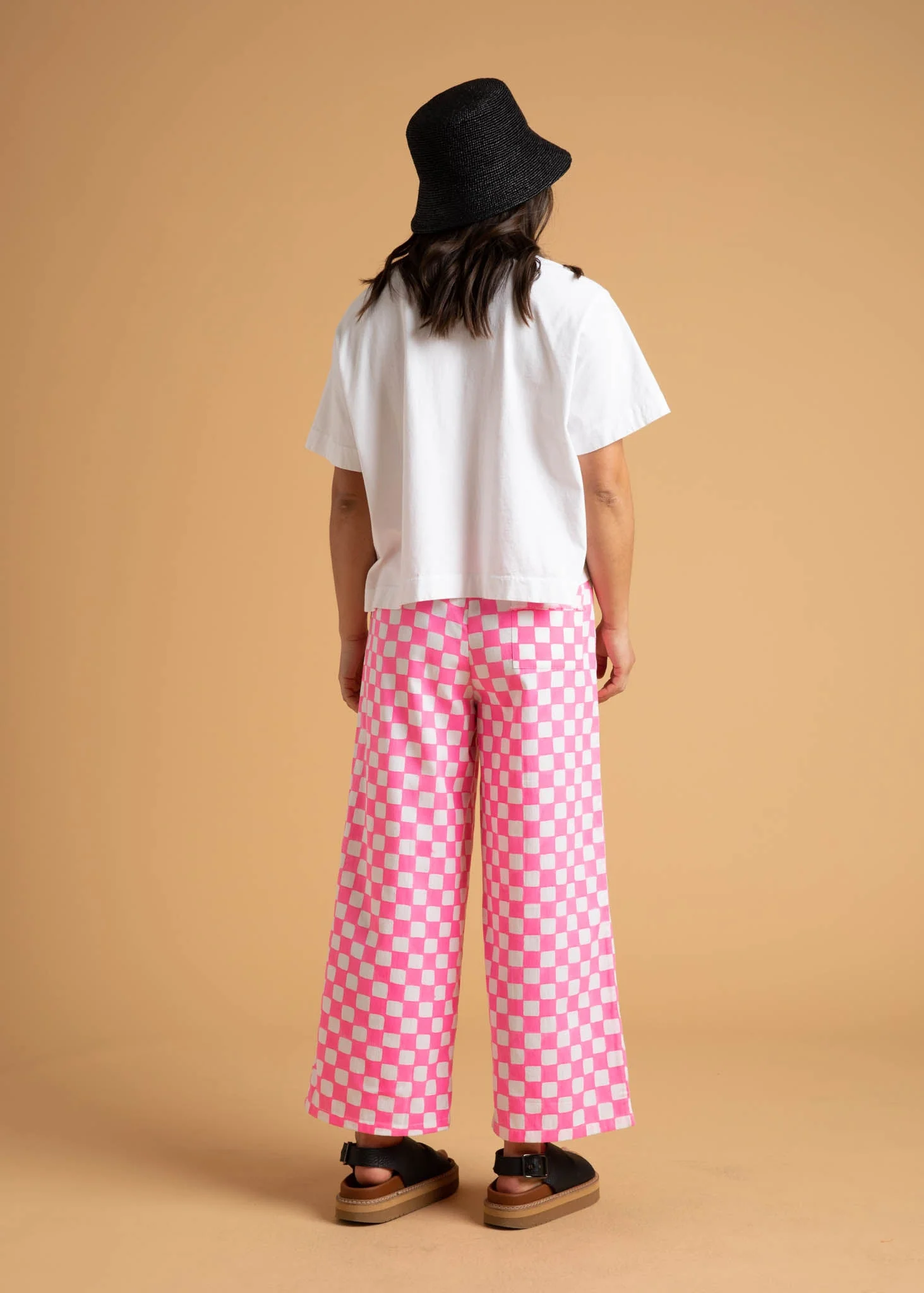Shore Pant -  Checkerboard Neon Pink - Image 7