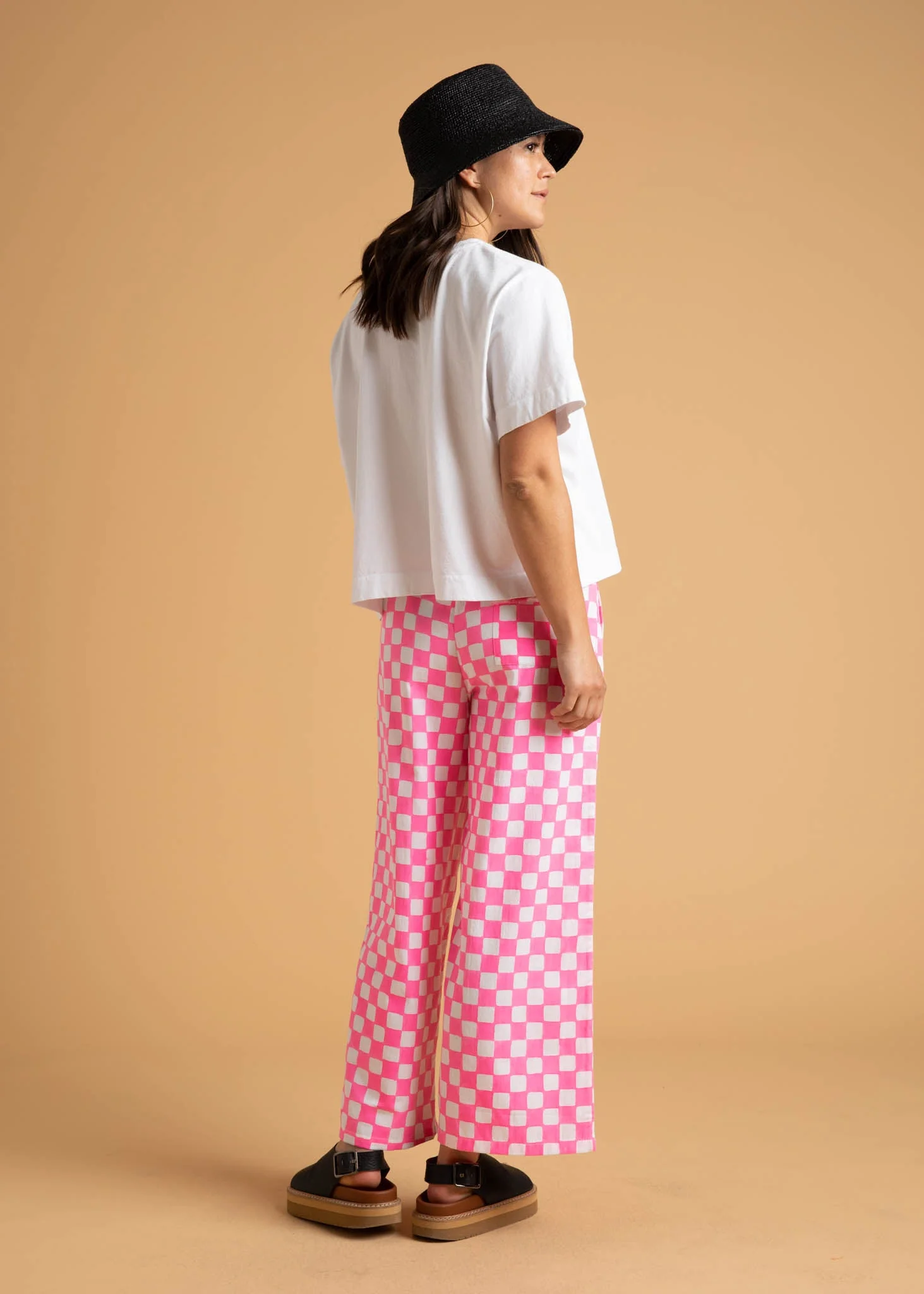Shore Pant -  Checkerboard Neon Pink - Image 8