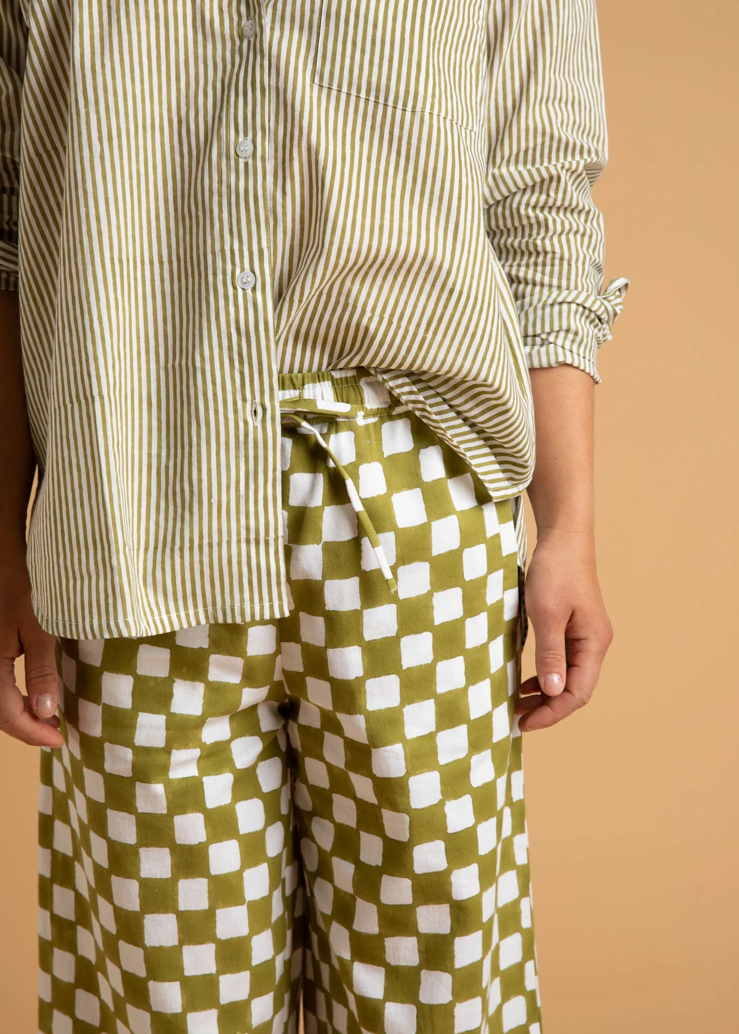 Shore Pant - Checkerboard Olive Oil - Image 3