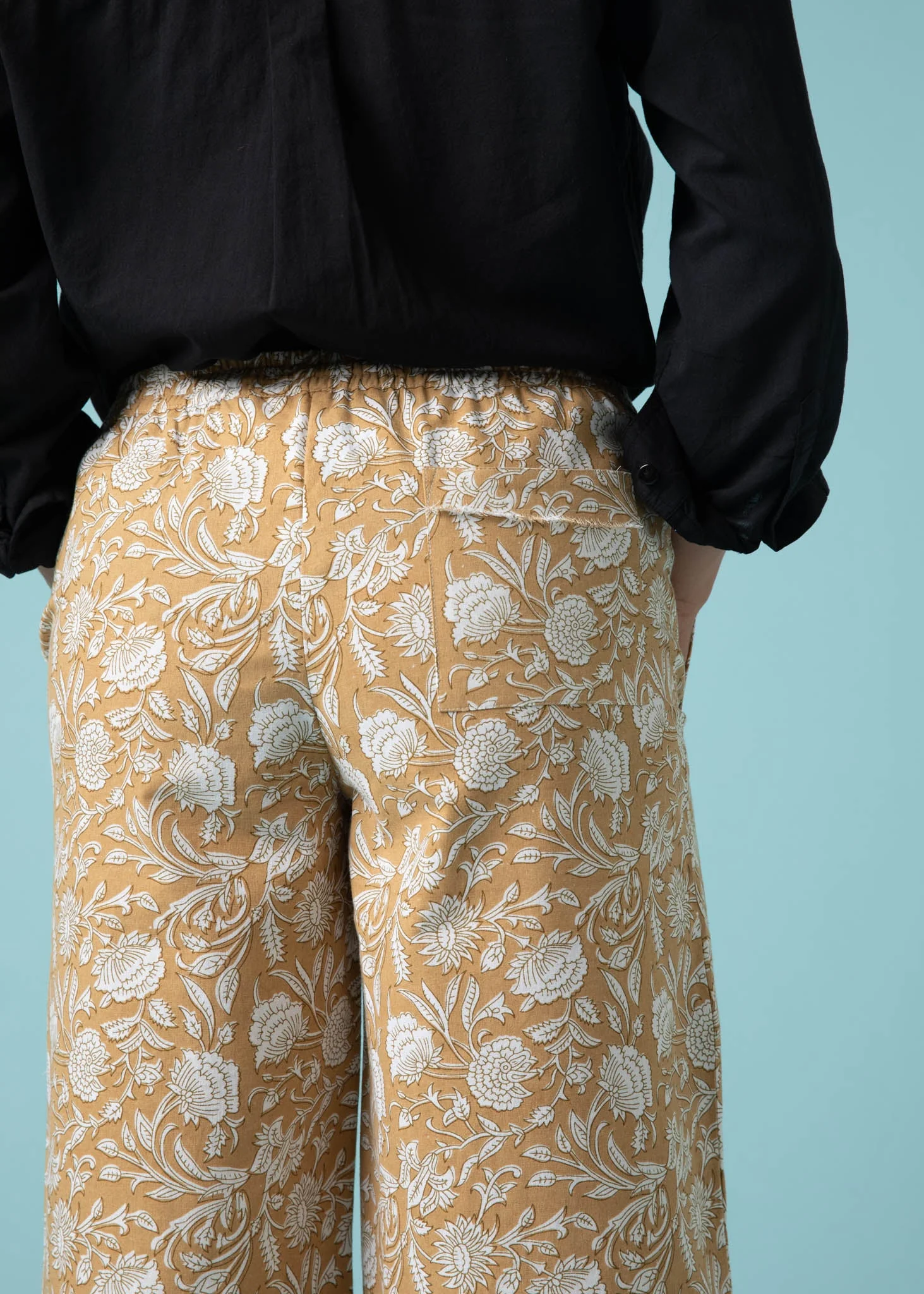 Shore Pant - Floral Escape in Baked Clay & Olive Oil - Image 7