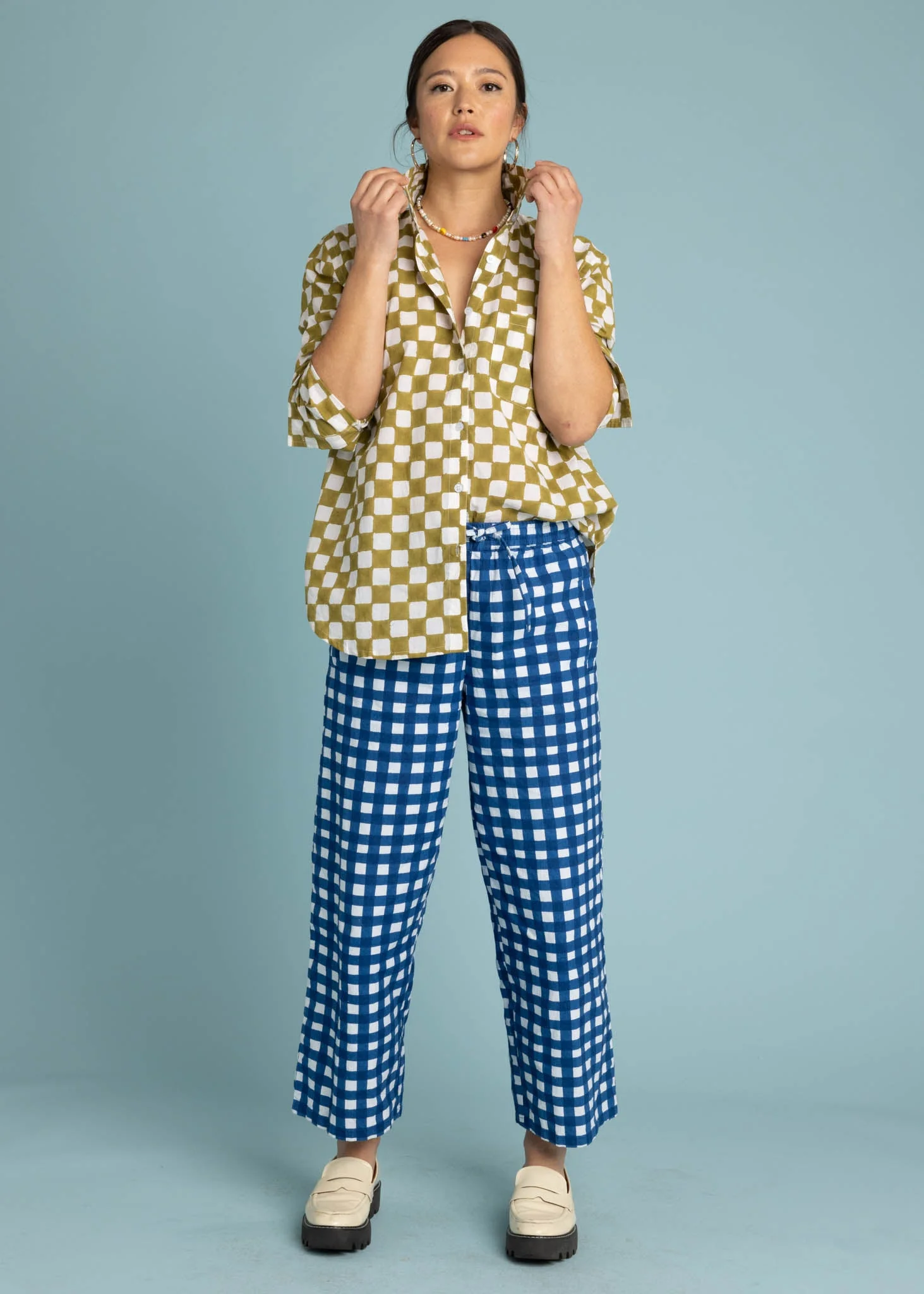 Shore Pant - Gingham Picnic Coastal Blue - Image 12