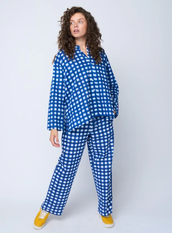 Shore Pant - Gingham Picnic Coastal Blue - Image 2