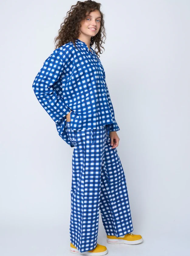 Shore Pant - Gingham Picnic Coastal Blue - Image 3