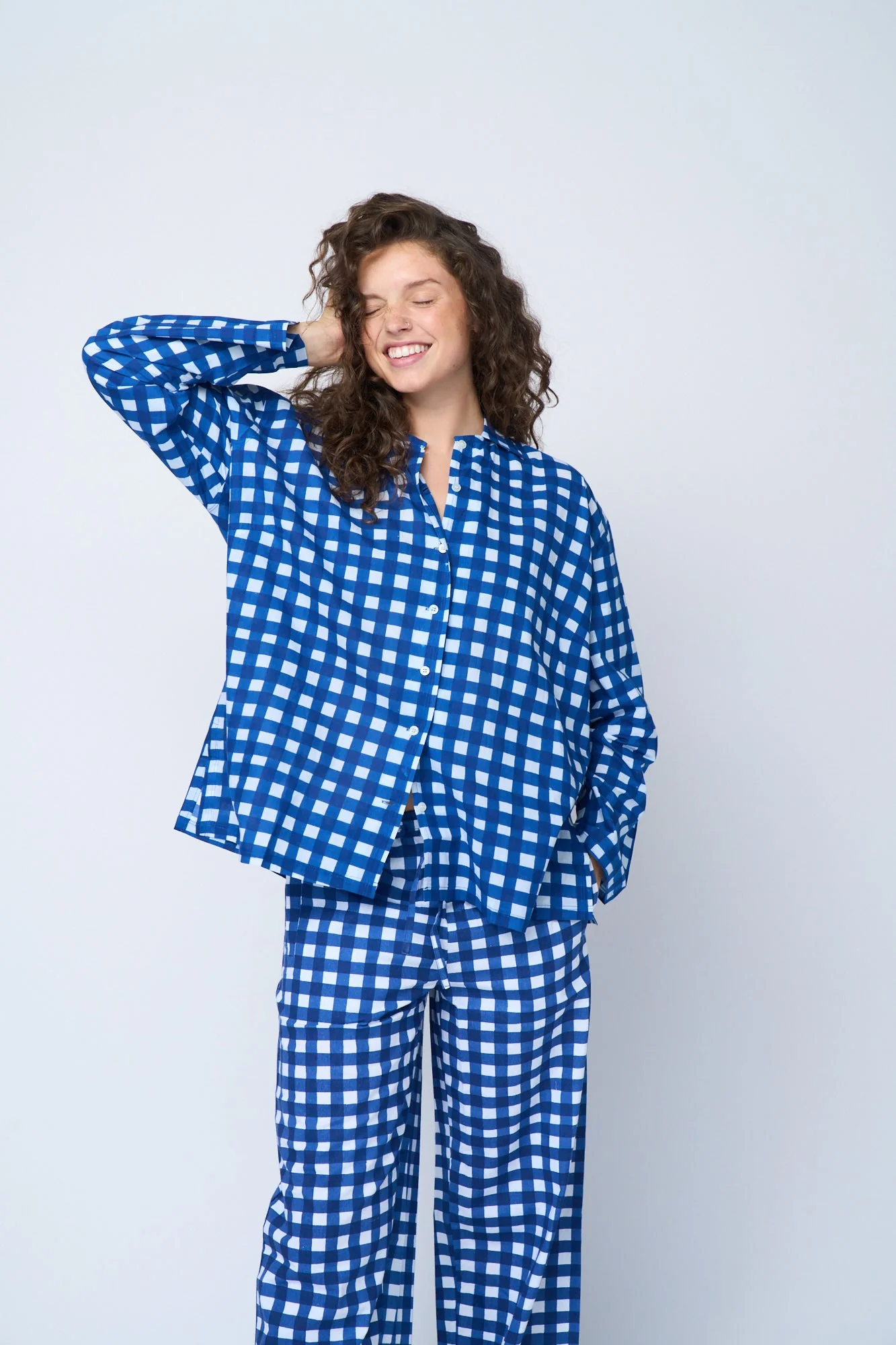 Shore Pant - Gingham Picnic Coastal Blue - Image 6