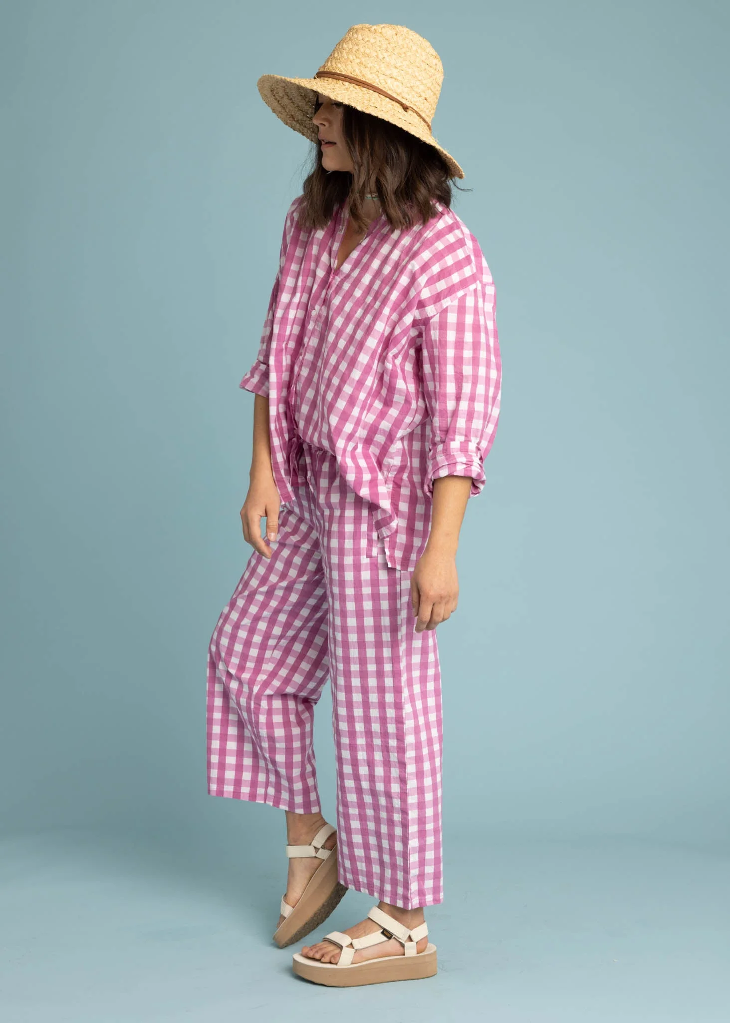 Shore Pant - Gingham Picnic Dahlia - Image 6