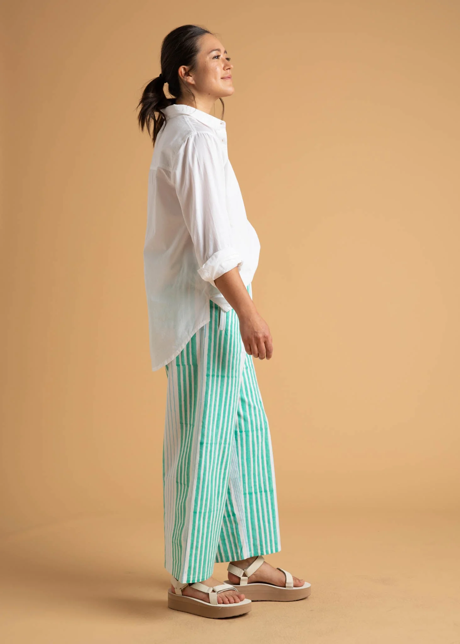 Shore Pant - Mixed Up Stripe - Seaglass & Cerulean - Image 4