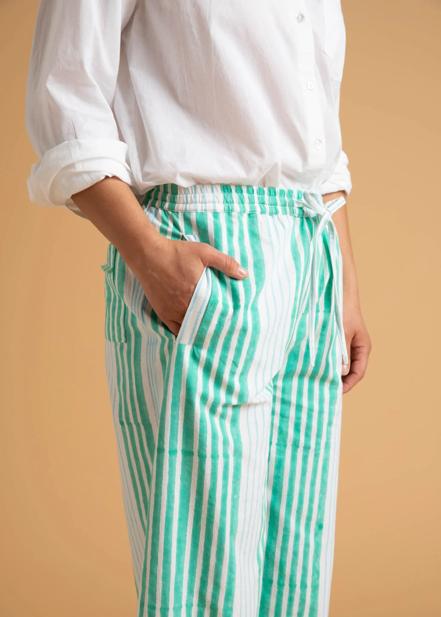 Shore Pant - Mixed Up Stripe - Seaglass & Cerulean - Image 6