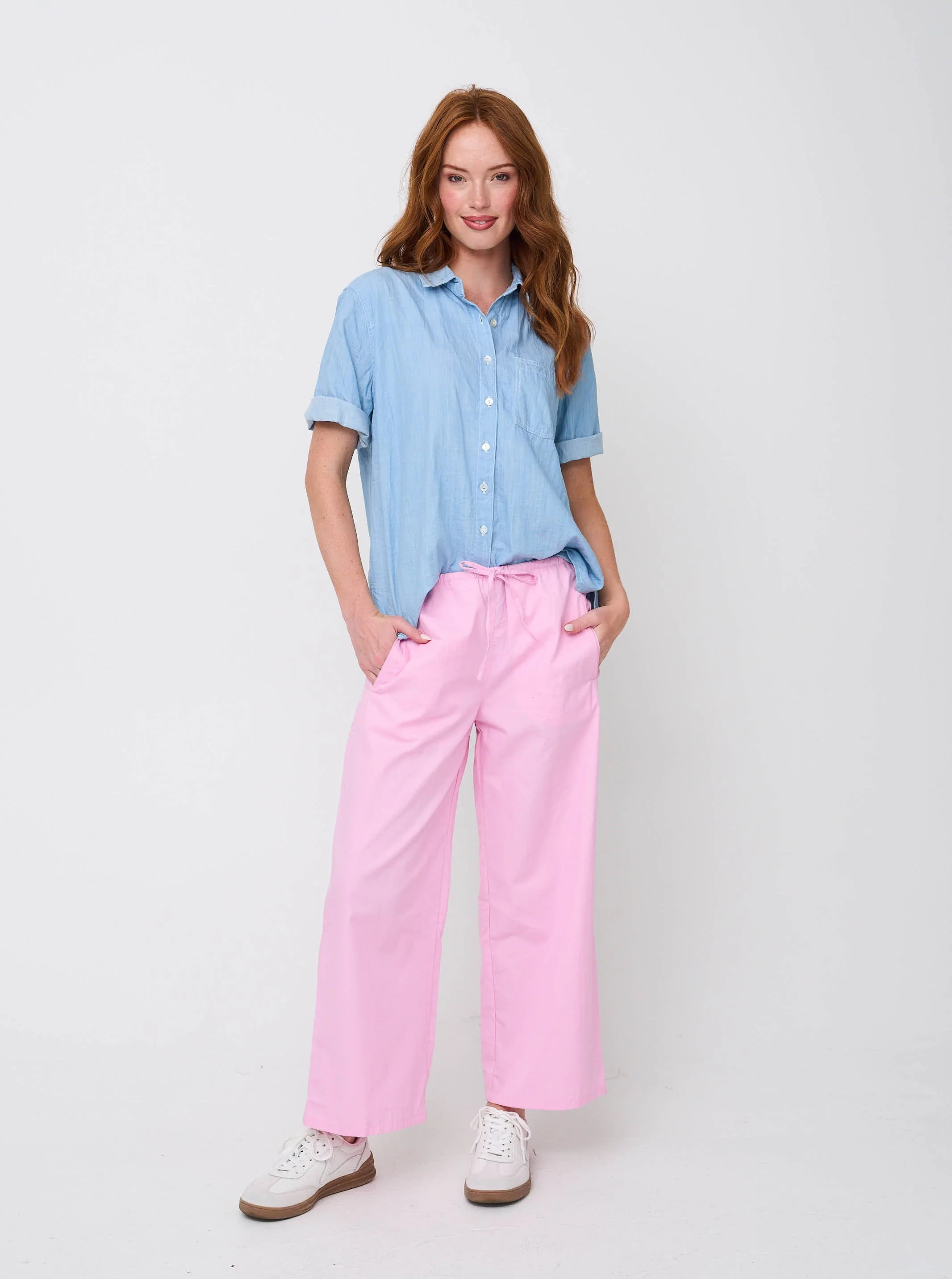 Shore Pant - Tickled Pink Twill - Image 2