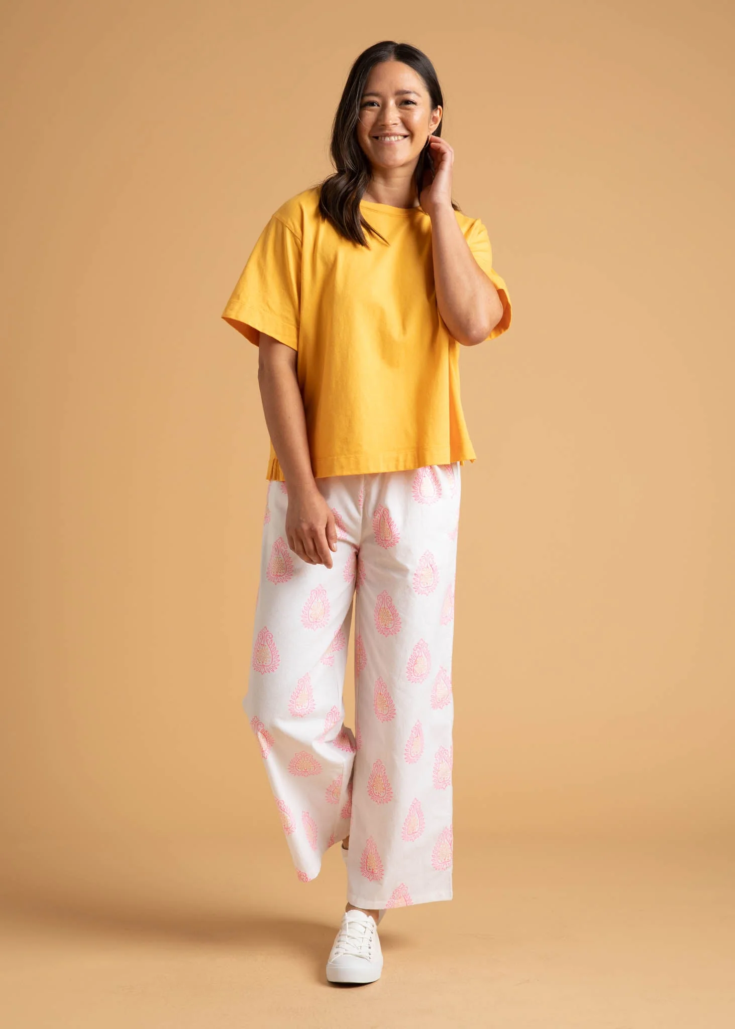 Shore Pant - Totem Paisley Neon Pink & Peach - Image 2