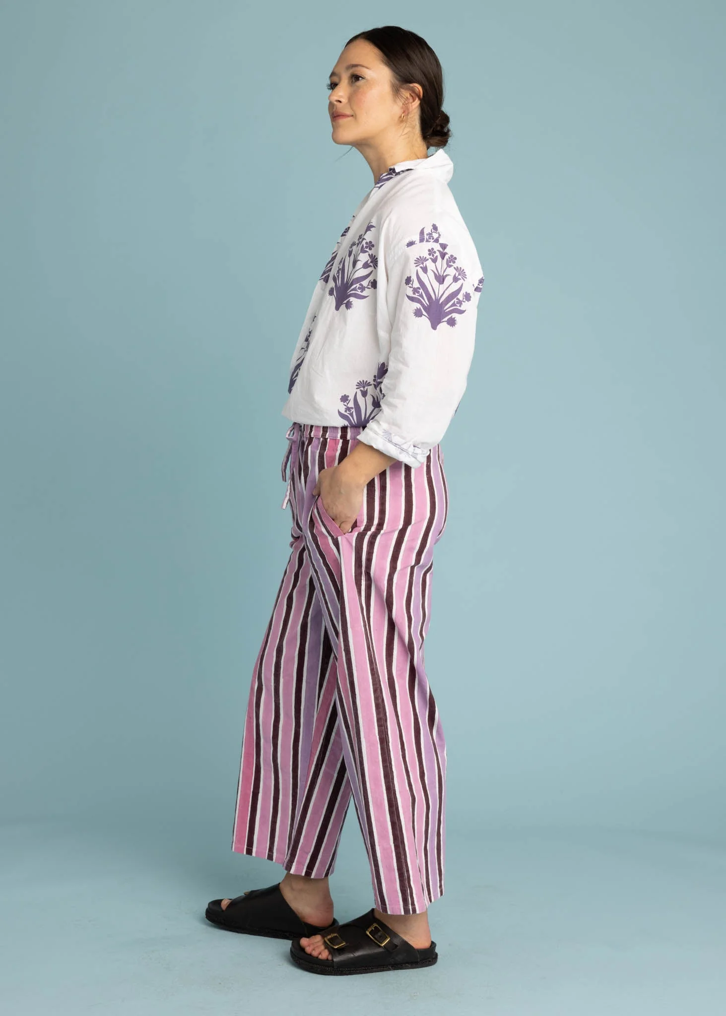 Shore Pant - Wallpaper Stripe Dahlia - Image 3