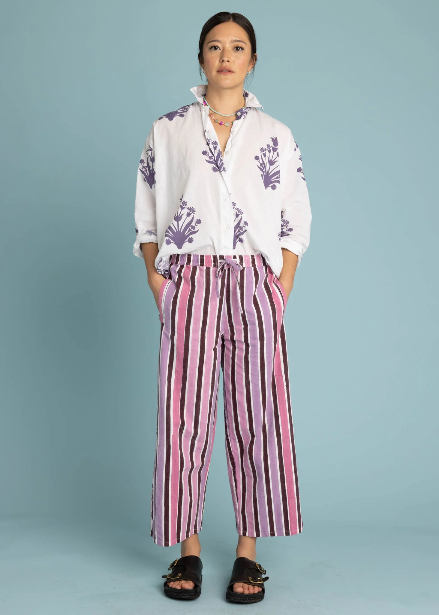 Shore Pant - Wallpaper Stripe Dahlia - Image 4